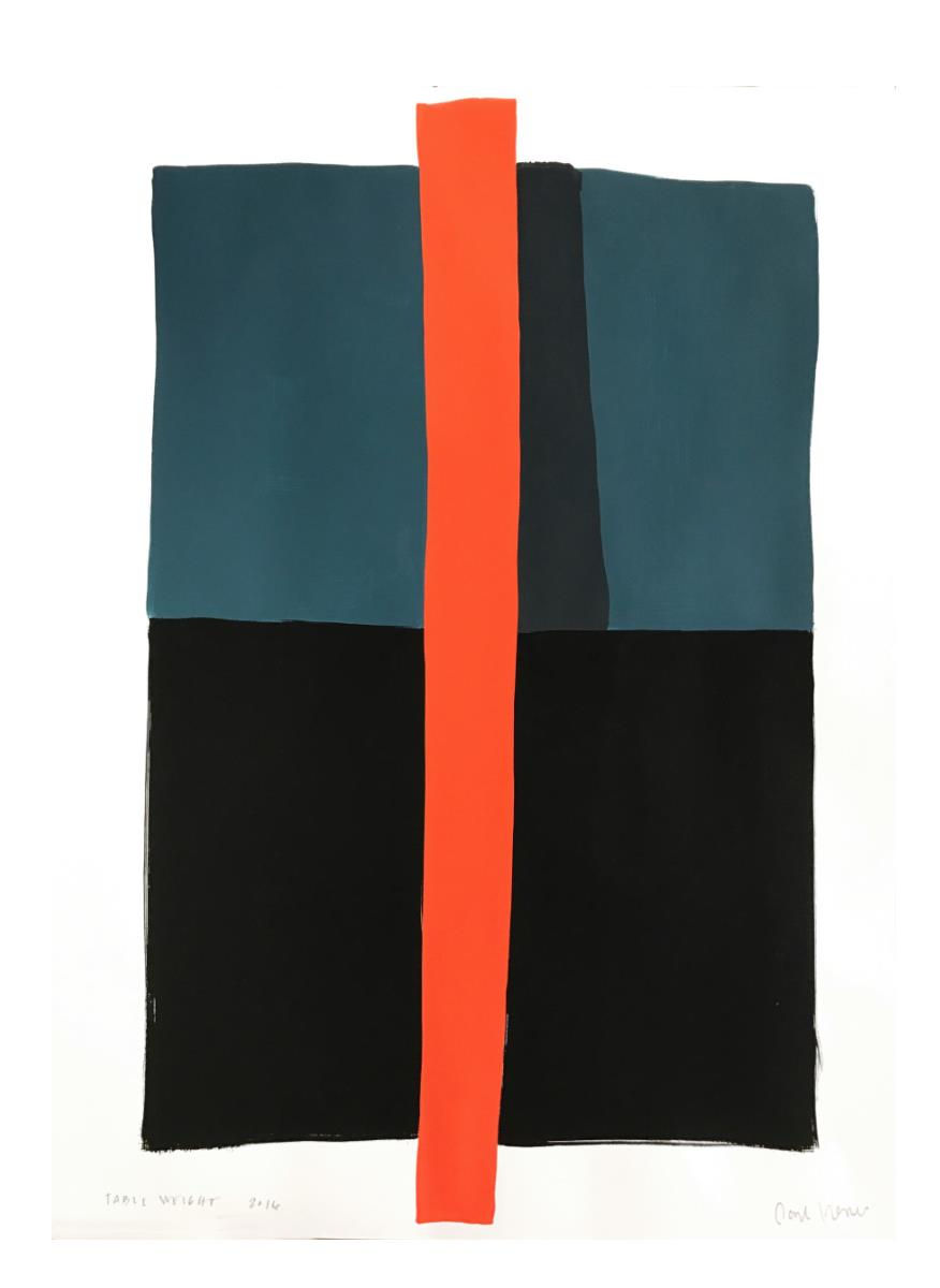 Paul Kremer, Table Weight 6 (Paper Study), 2016