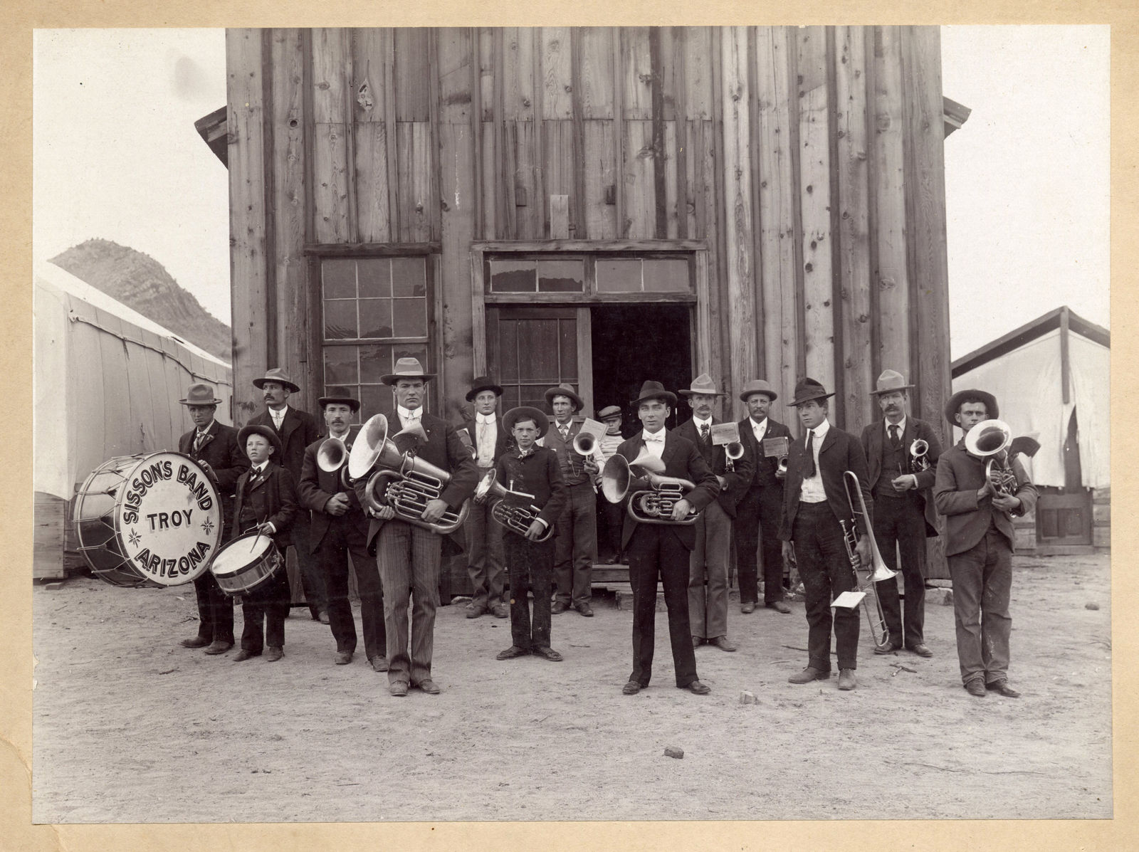 [Sisson Band], Group Shot of an Orchestra from a theShort-Lived Mining Town of Troy, AZ, 1900s
