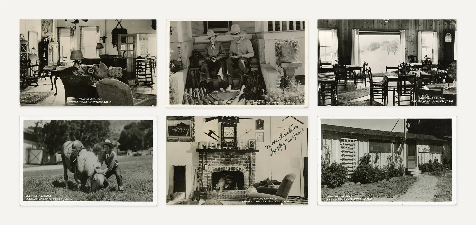[Rancho Carmelo], Real Photo Postcards of California's First Dude Ranch, Located Outside of Monterey, 1920s