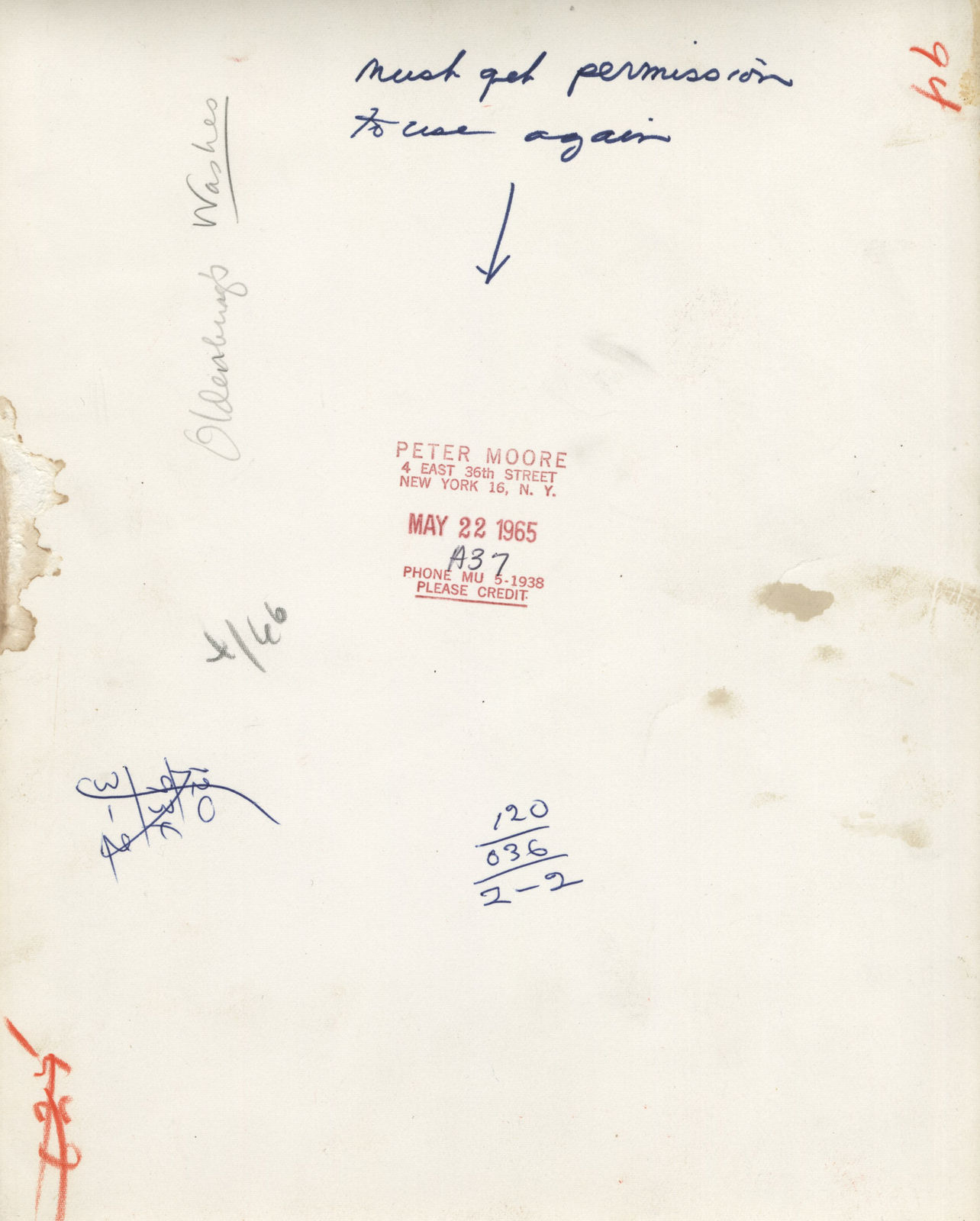 Peter Moore, Claes Oldenburg “Washes”, 1965