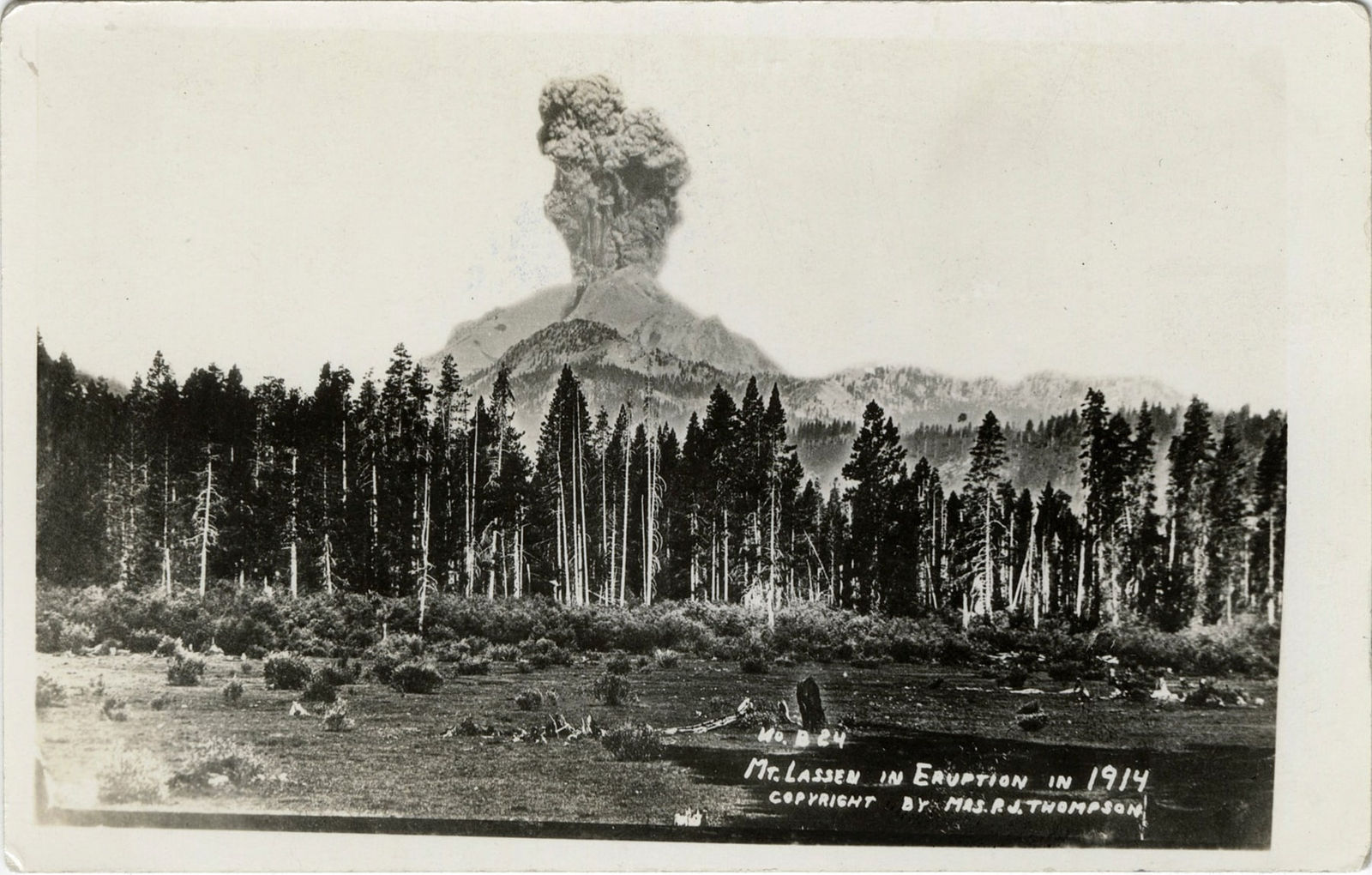 [Various Photographers], Large Collection of Real Photo Postcards Showing the Eruptions at Mt. Lassen, c. 1914-15