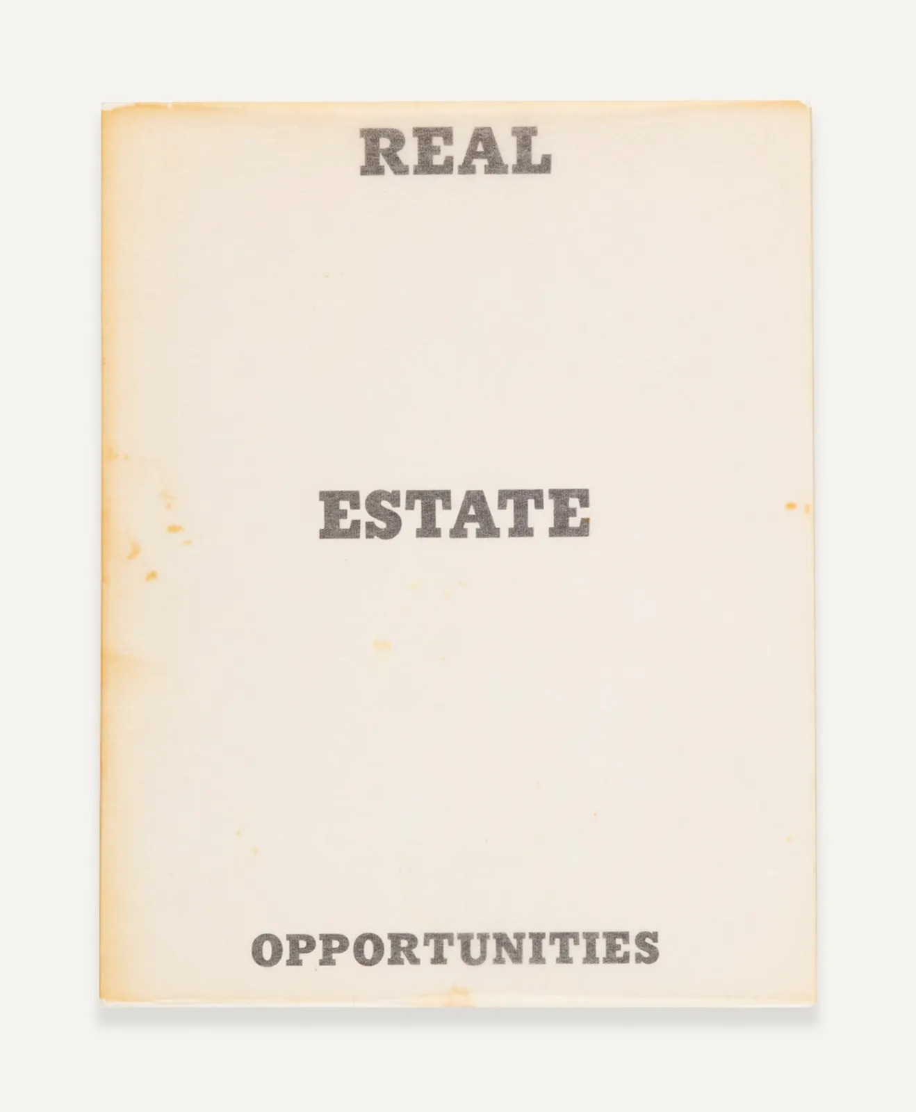 Ed Ruscha, Real Estate Opportunities, 1970