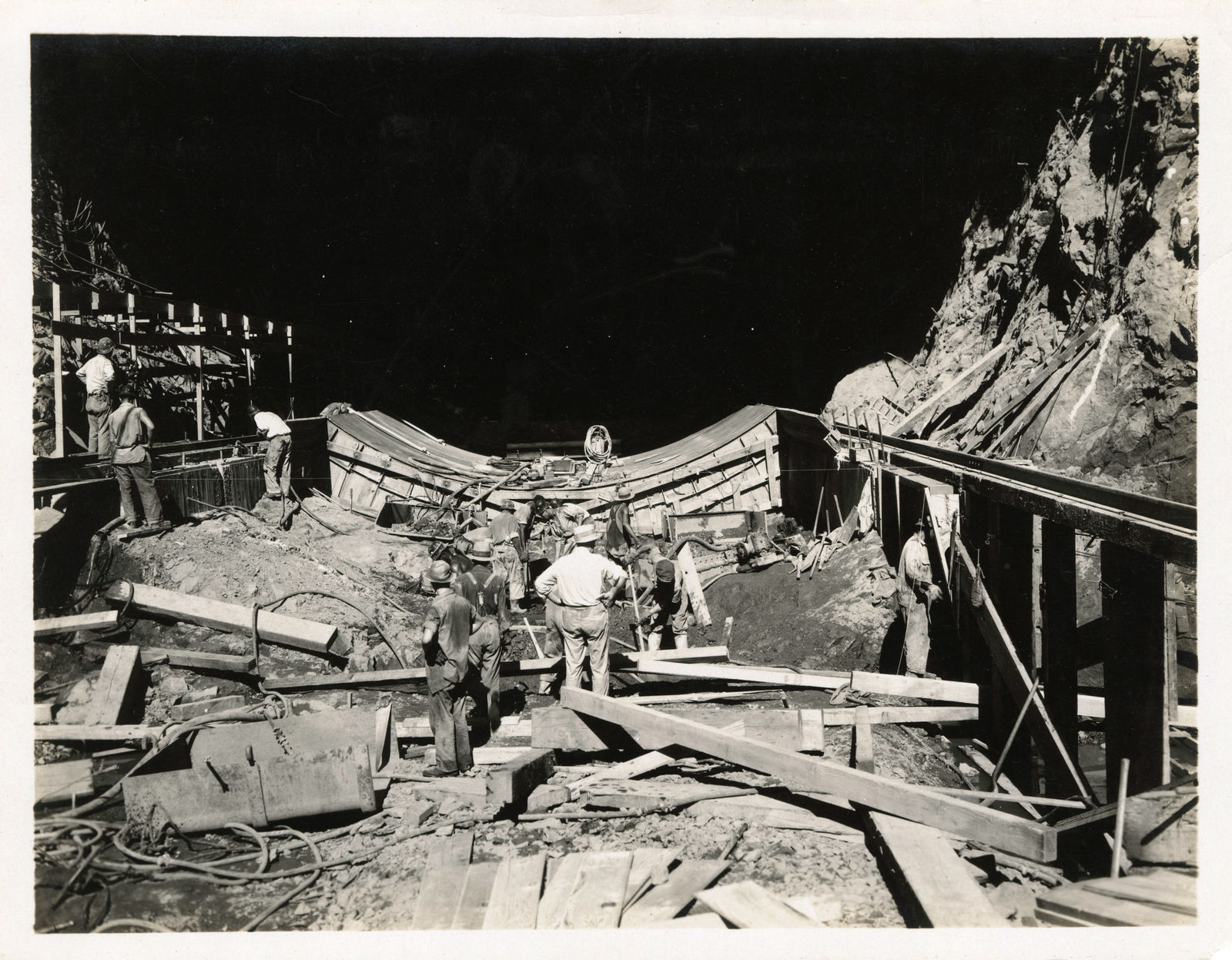[Hoover Dam], Large Group of Photos Documenting Early Days of Construction, 1932