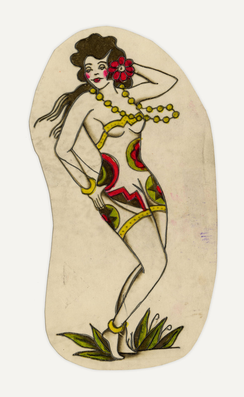 Unknown, Hula Girl Design, 1940s