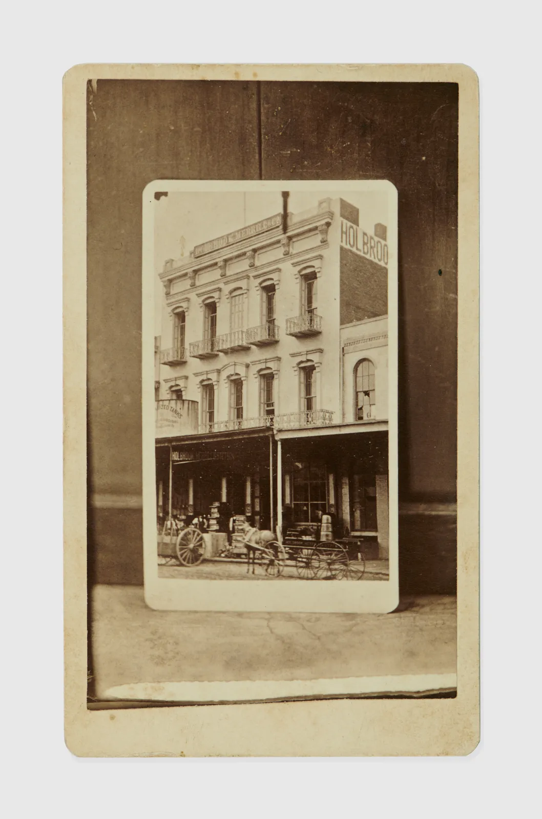 John A. Todd, Carte de Visite of a Carte de Visite of Holbrook, Merrill & Co., c. 1880
