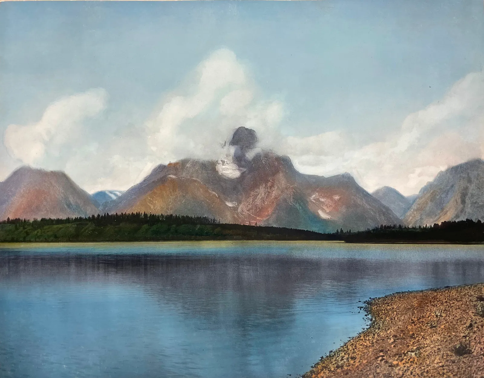 F. Jay Haynes, Mt. Moran, 12,100 ft., and Jackson Lake, 1910
