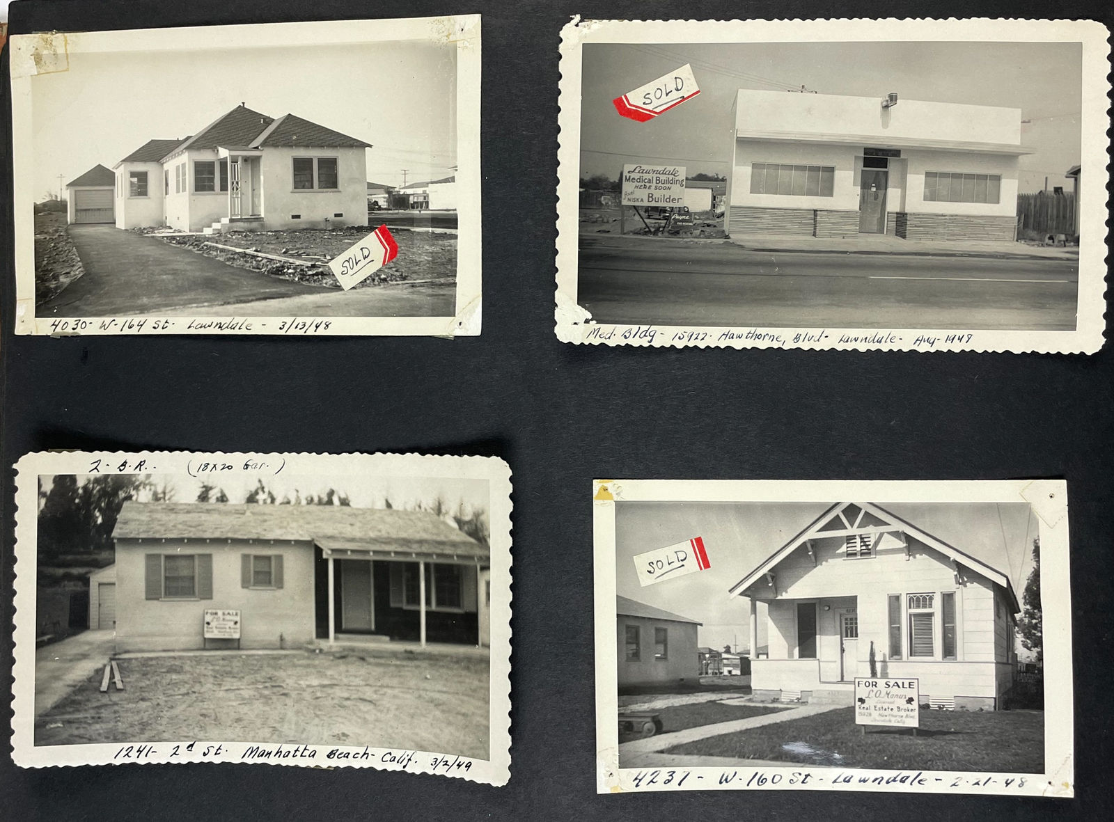 [Lawndale, CA], Album of Low-Cost Housing and Commercial Real Estate Development in the Los Angeles Suburb of Lawndale, CA, 1930s-50s