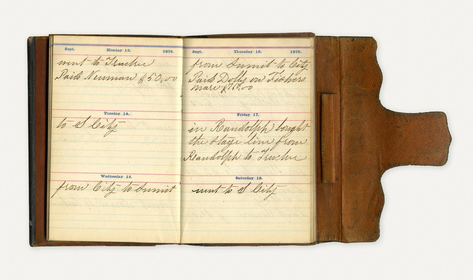 [C.C. Darling], Journal of a Stage Driver Who Operated a Line Between Downieville, Sierra City, and Truckee, CA, 1875