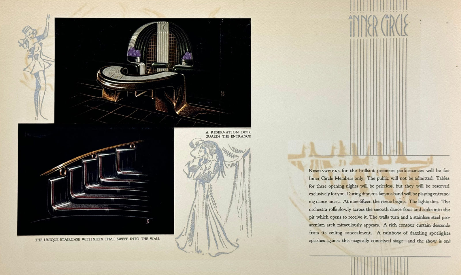 [The Inner Circle], Art-Deco Presentation Album for an Exclusive Club in Los Angeles, 1930s