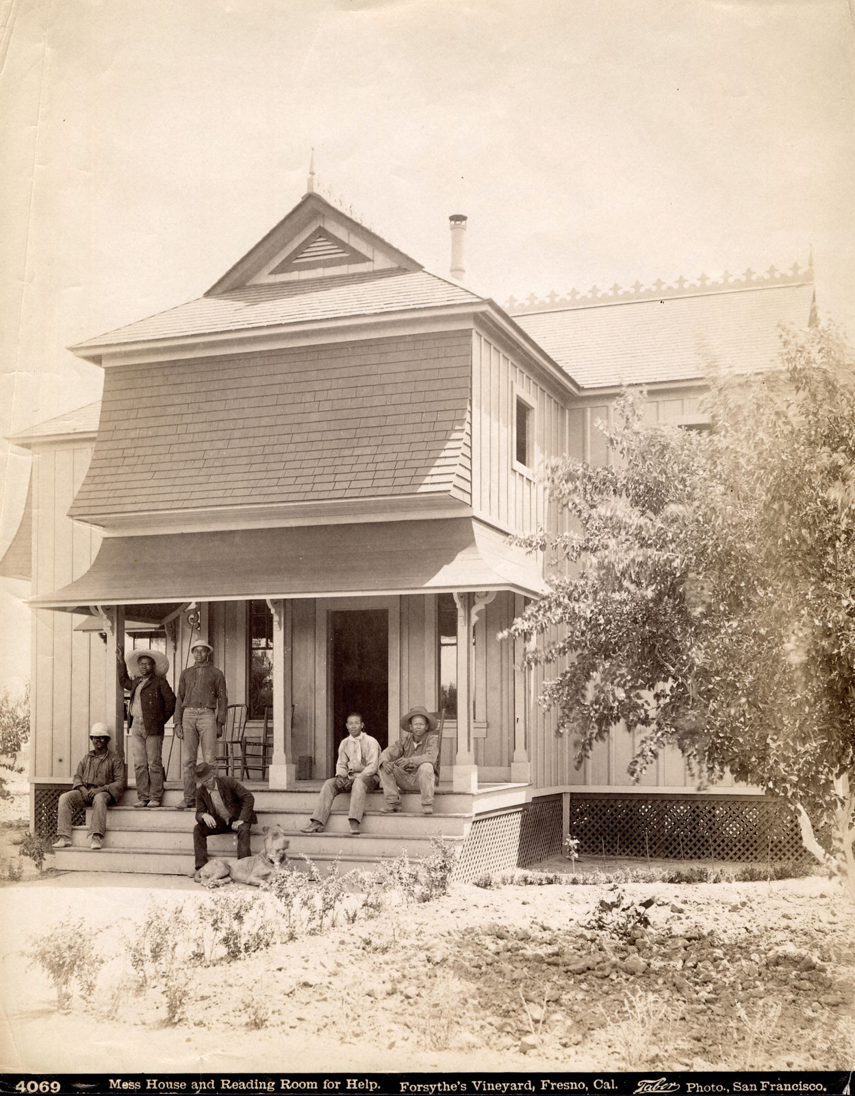Isaiah W. Taber, Mess House and Reading Room for Help, Forsythe's Vineyard, Fresno, Cal, 1880s