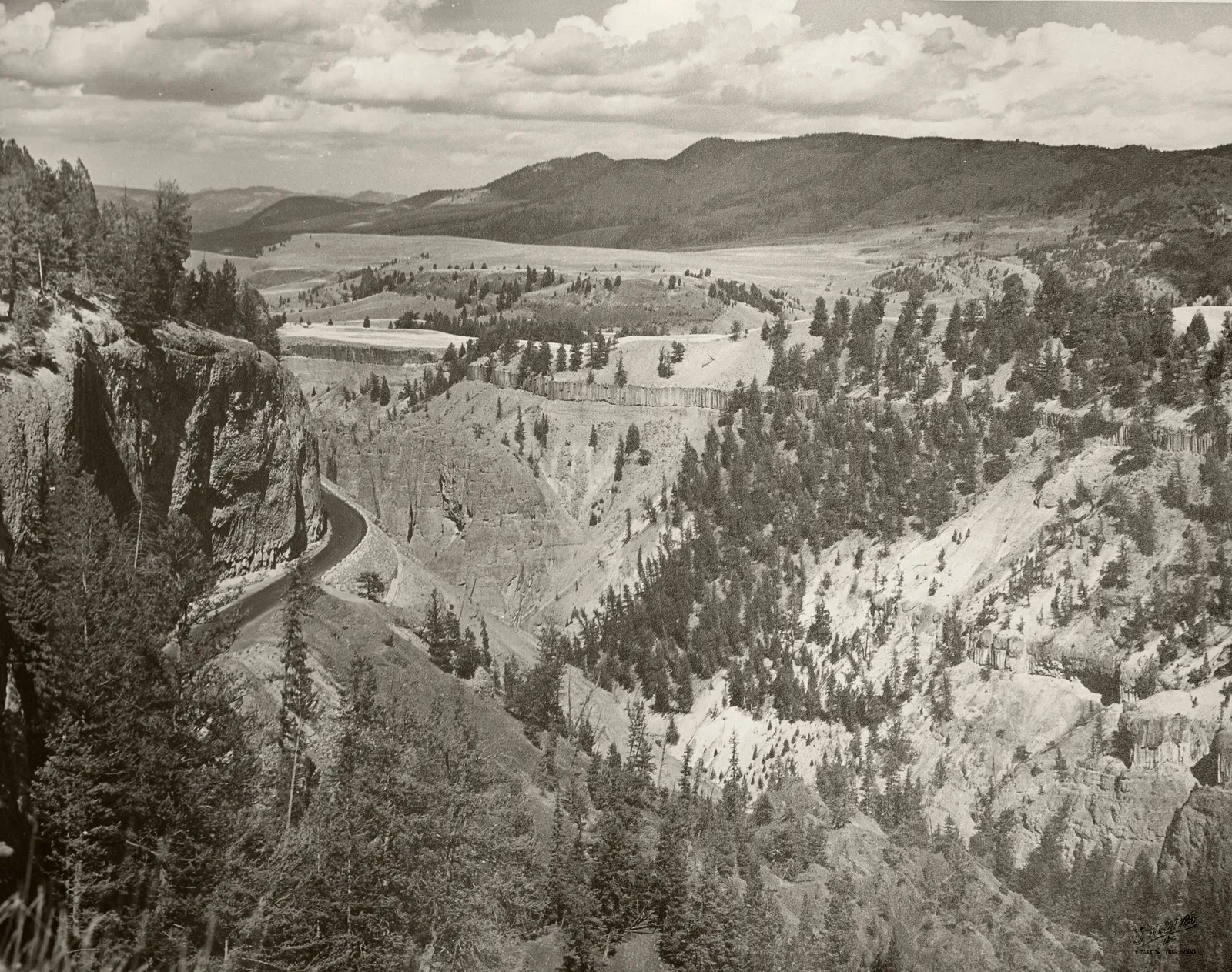 Jack Ellis Haynes, Overhanging Cliff from Above, 1938