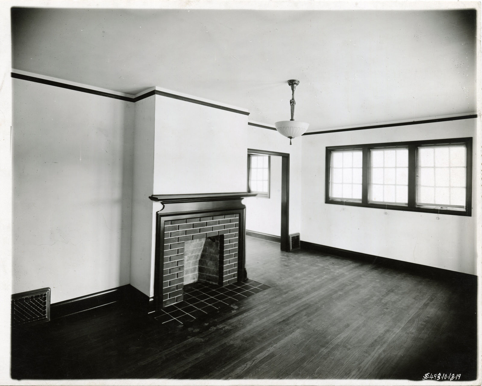 [Ford Homes], Group of Photos Showing Construction Dearborn-Area Planned Neighborhood, 1919-20