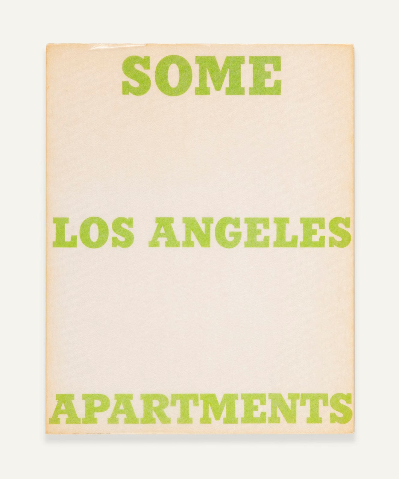 Ed Ruscha, Some Los Angeles Apartments, 1965