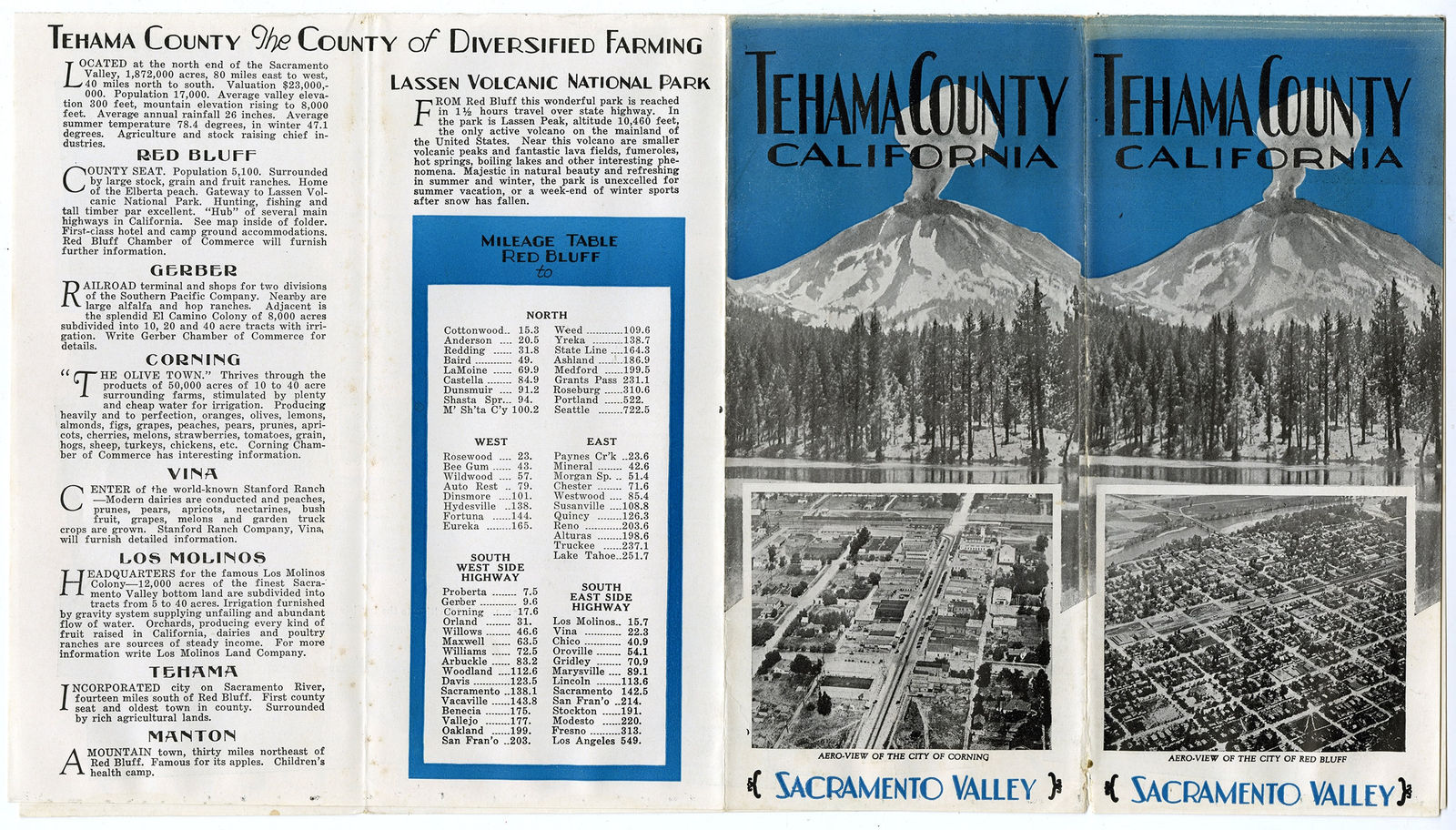 [Tehama County], Travel Brochure with Large Photo Collage, 1928