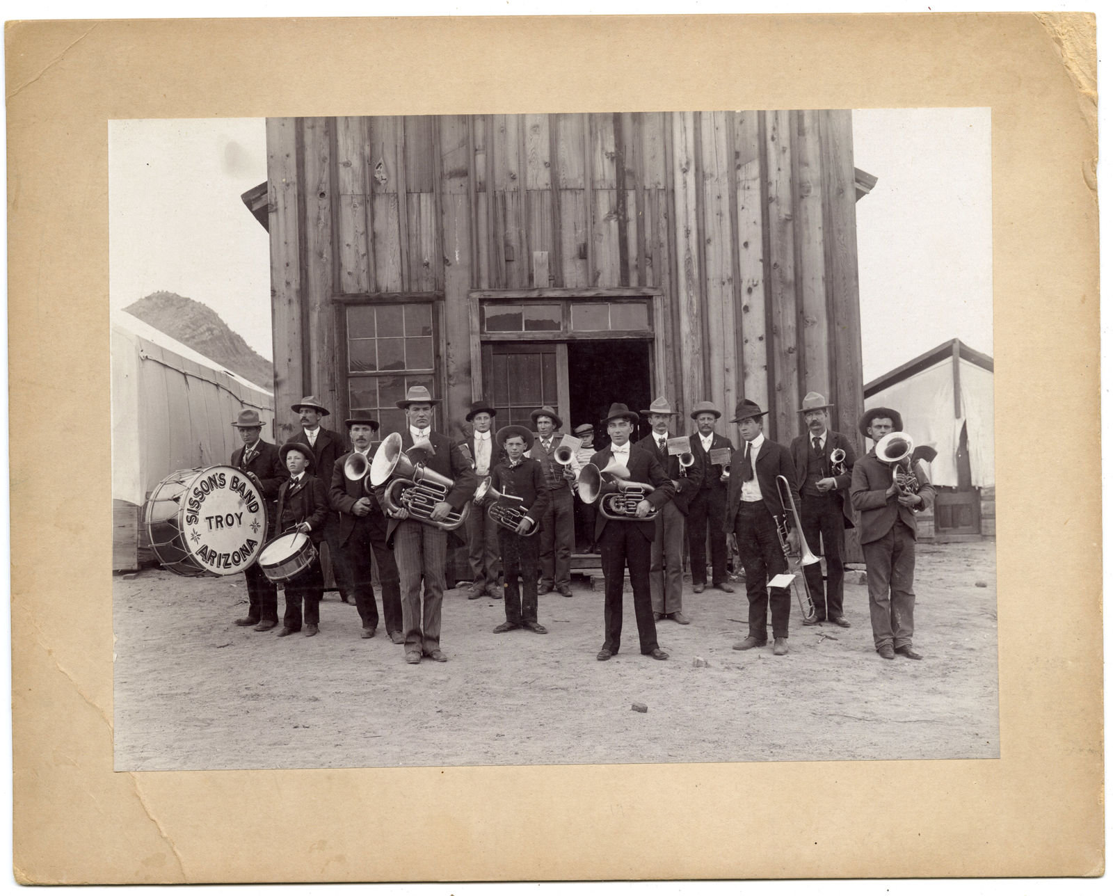[Sisson Band], Group Shot of an Orchestra from a theShort-Lived Mining Town of Troy, AZ, 1900s