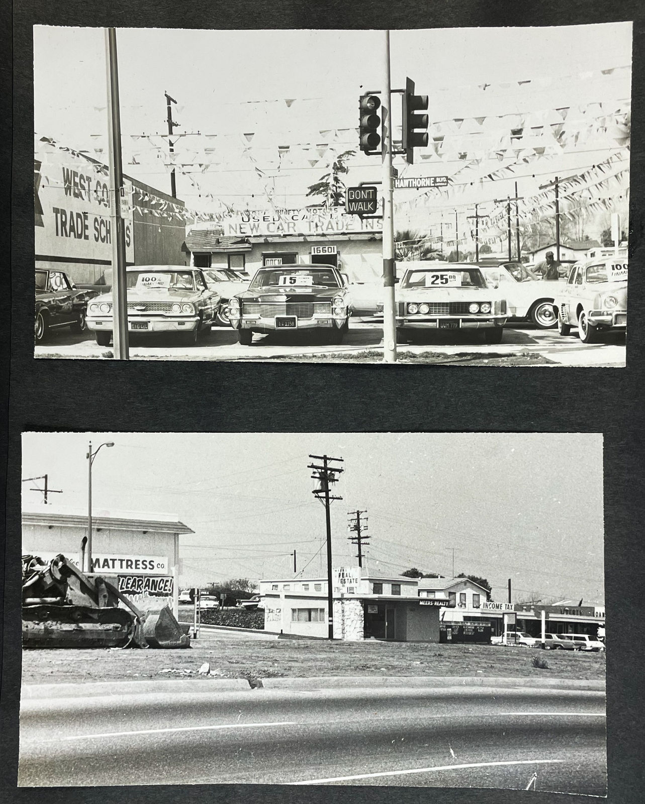[Lawndale, CA], Album of Low-Cost Housing and Commercial Real Estate Development in the Los Angeles Suburb of Lawndale, CA, 1930s-50s