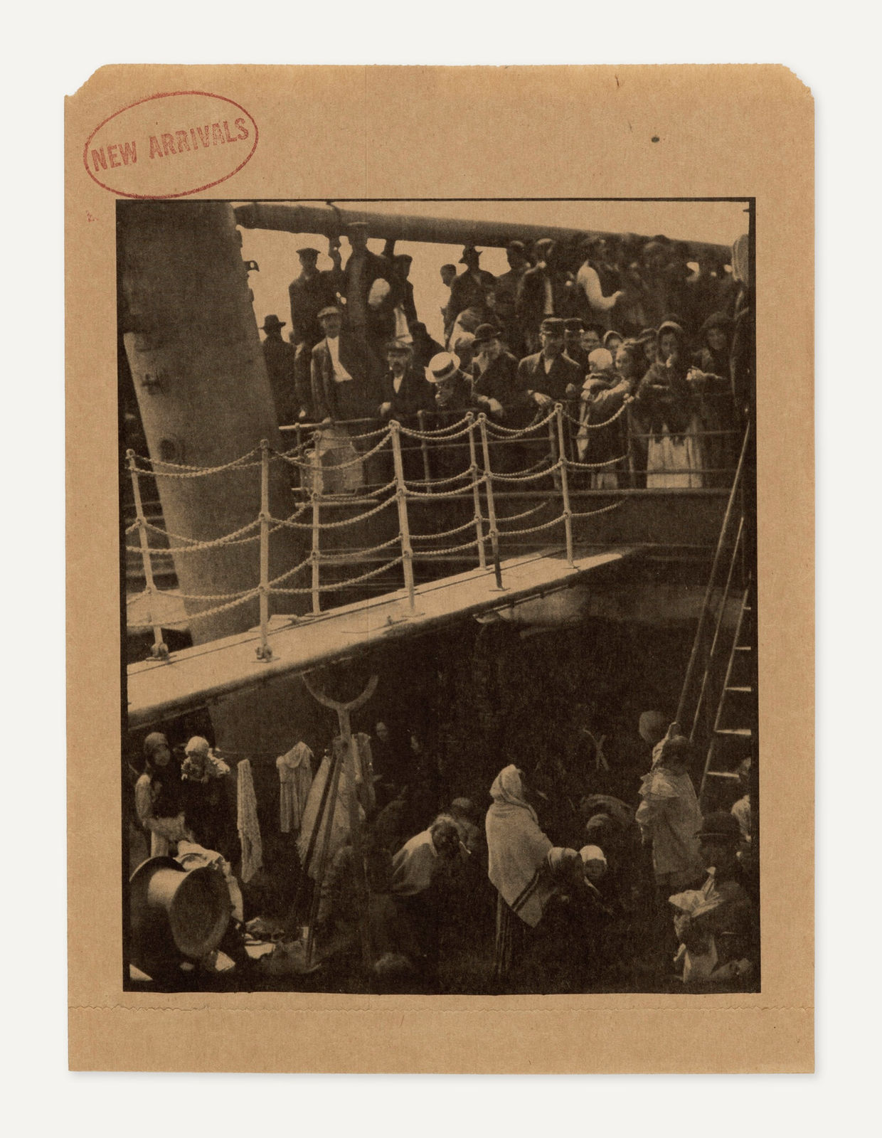 (Alfred Stieglitz), Paper Bag for "New Arrivals," an Exhibition at G. Ray Hawkins Gallery, 1986