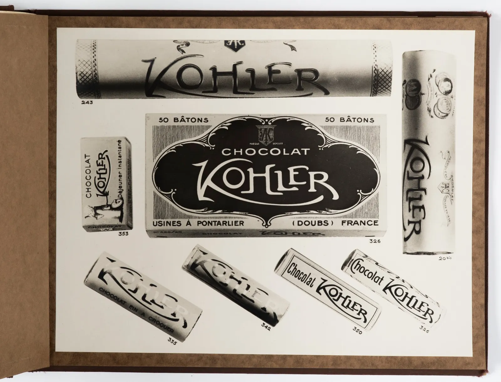 [Nestlé Chocolate], Presentation Album with Artfully-Arranged Displays of Swiss Chocolates, c. 1929