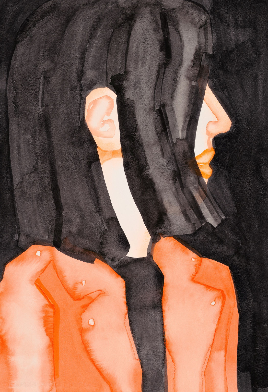 HU Zi 胡子, Self-Portrait with Orange Leather I 穿着橙色皮衣的自画像 I, 2020