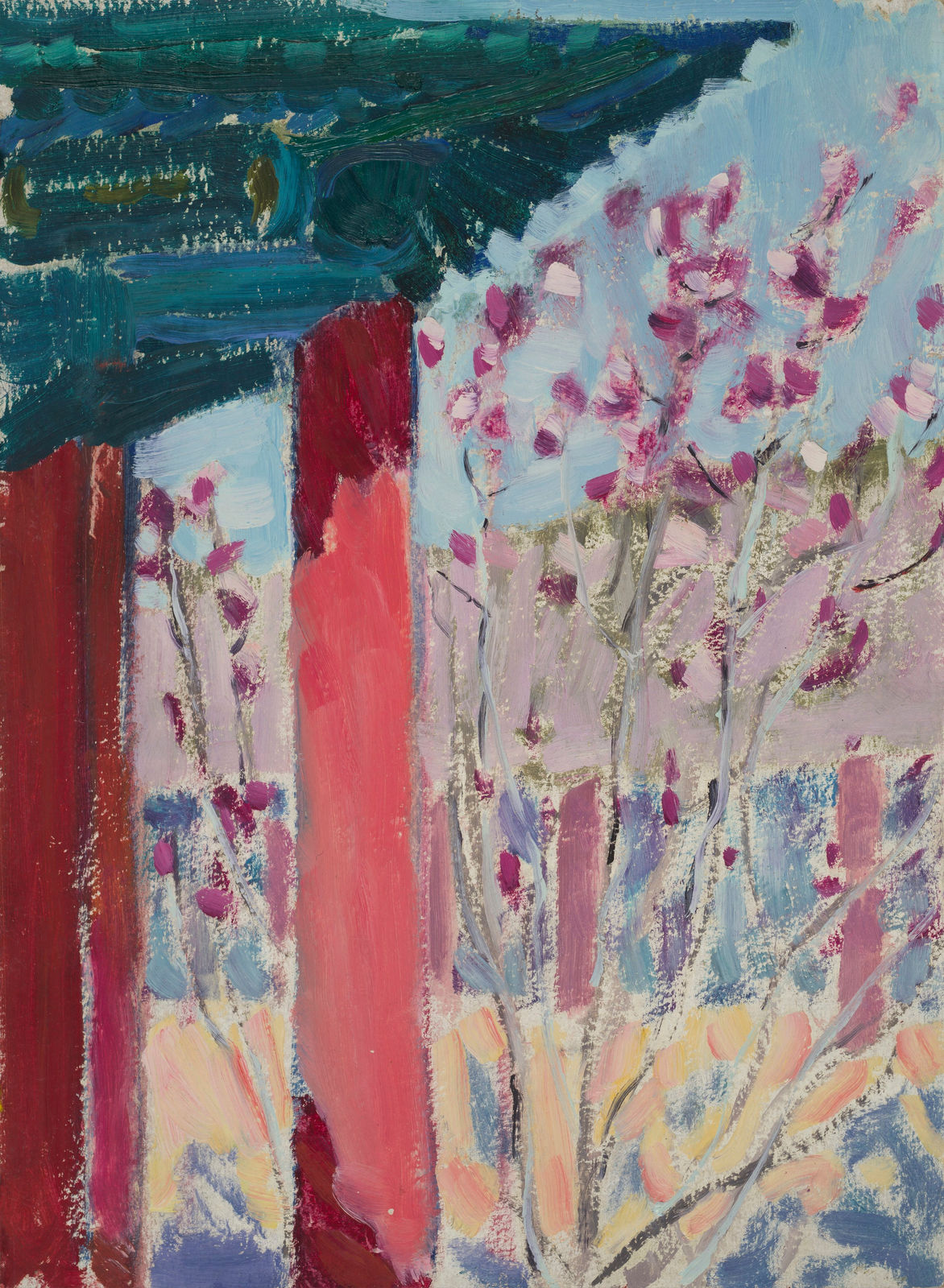 LI Shan 李珊, Yulan Magnolias Bloom (Beidaihe River) 玉兰花开 (北戴河）, 1970