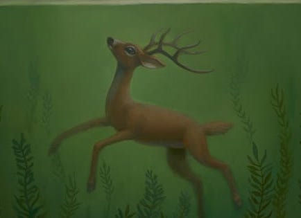 Marion Peck, Landscape with A Submerged Dear, 2013