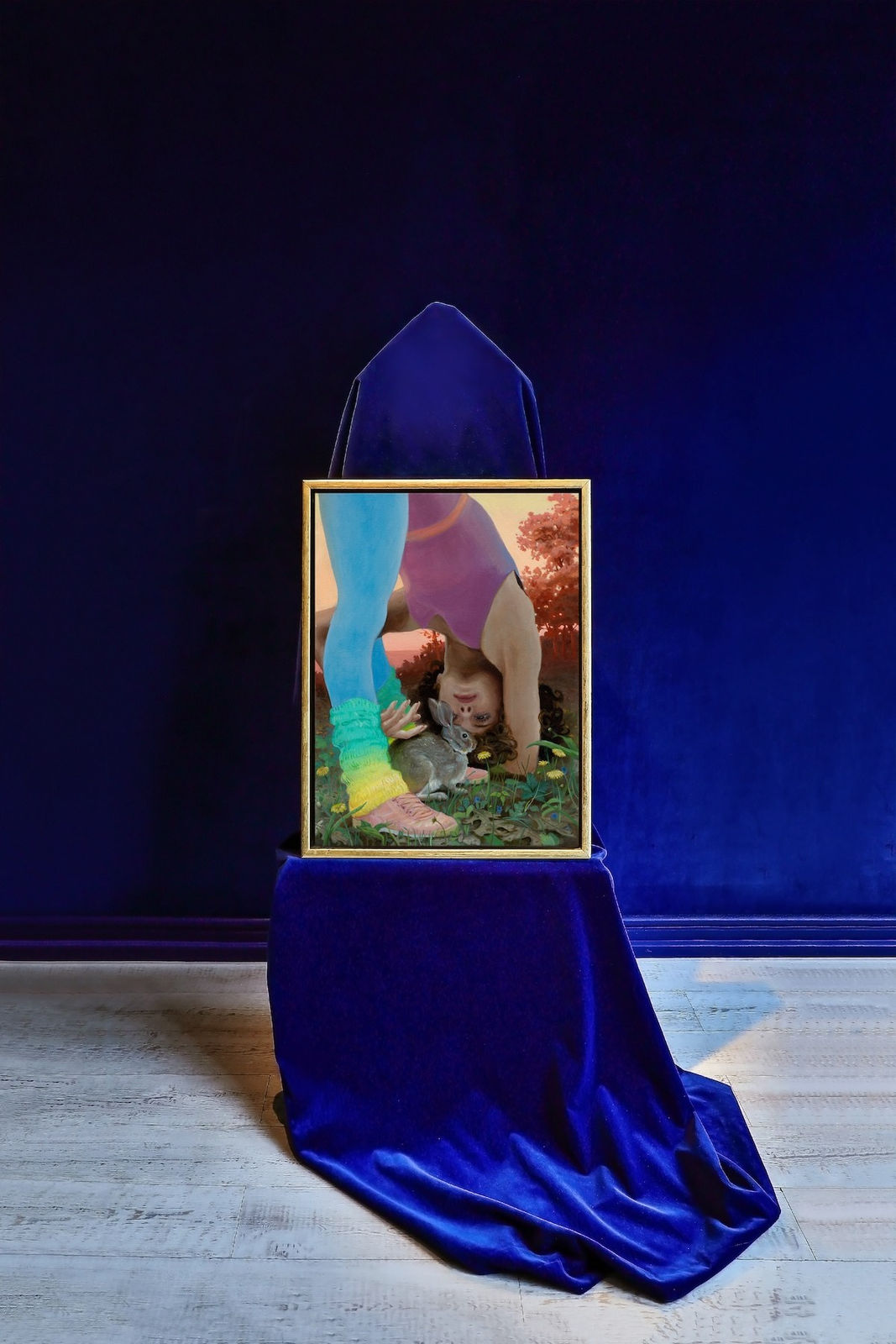 Jonathan Viner, Petting a Rabbit, 2024