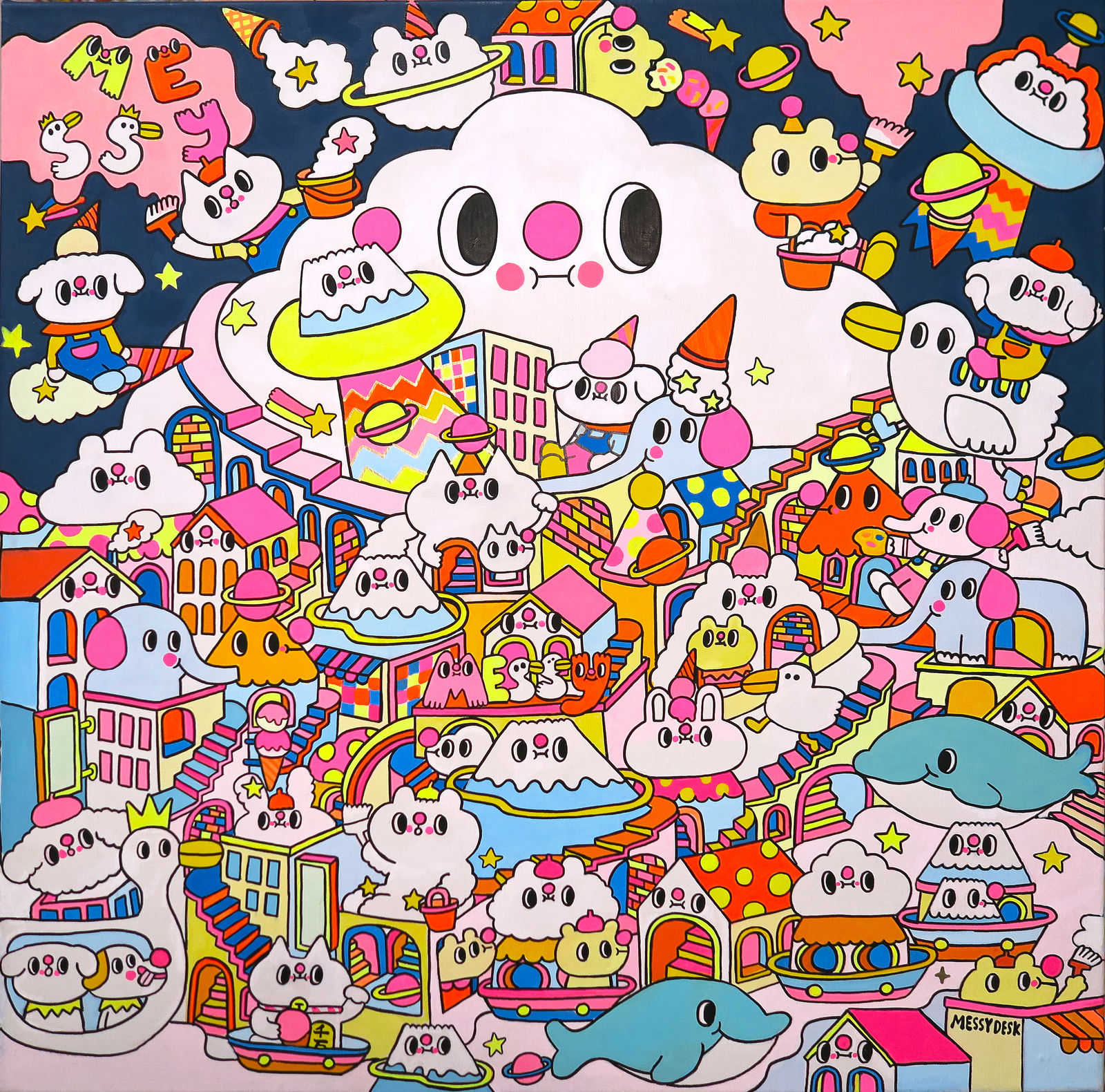 Messy Desk, Gelato Wonderland Starry Night, 2023