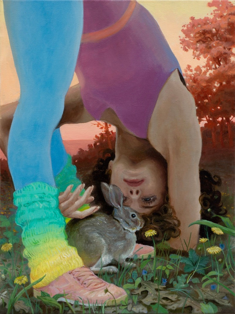 Jonathan Viner, Petting a Rabbit, 2024