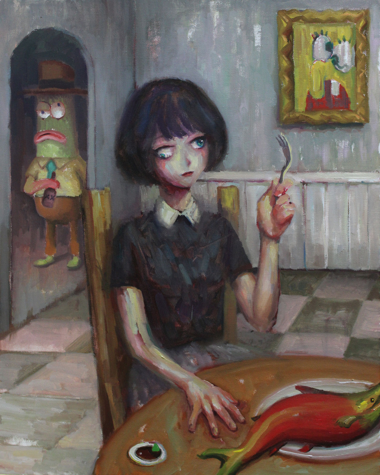 Leegan Koo, Salmon Dinner II, 2022