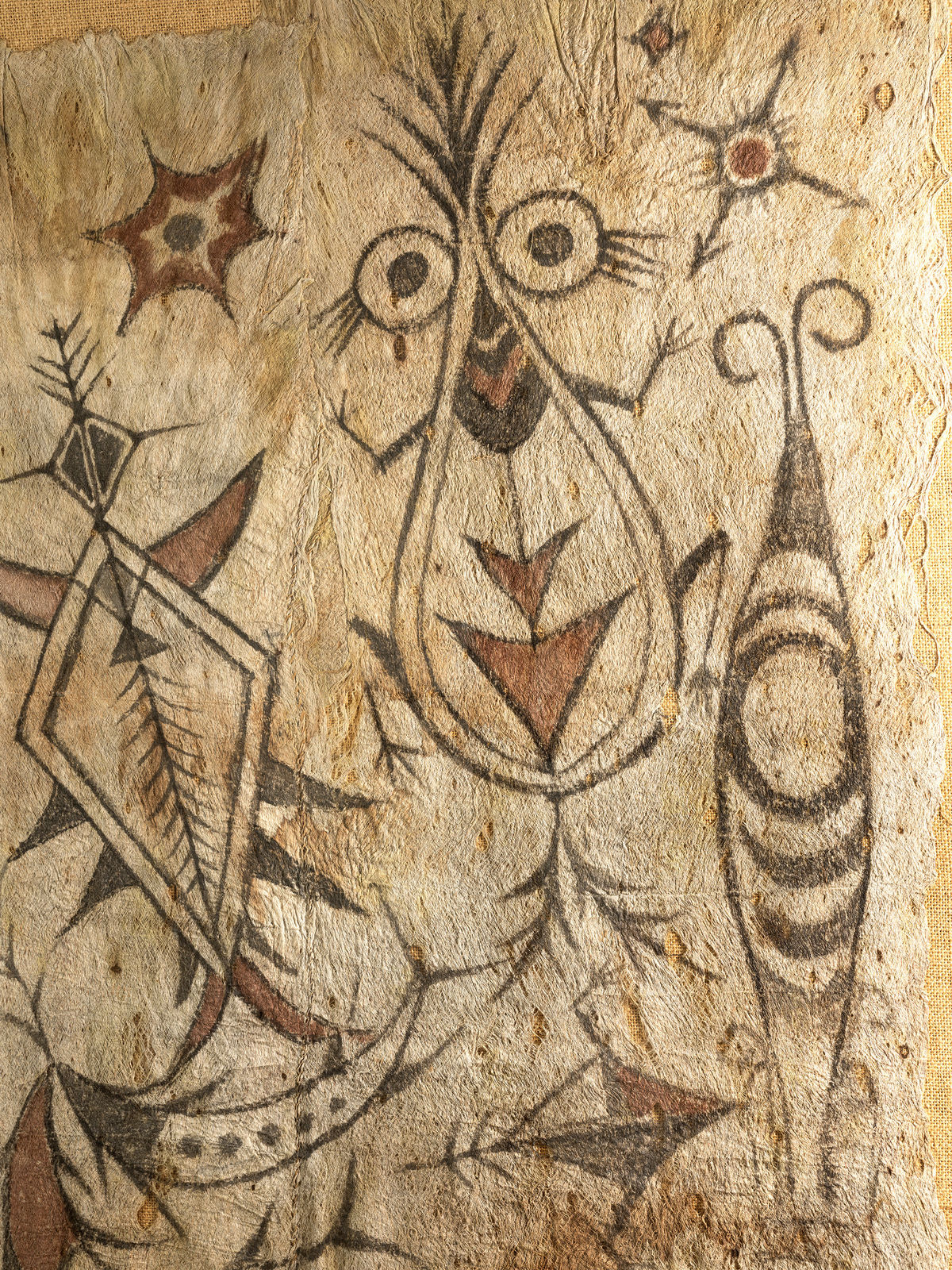 Bark Cloth Painting Lake Sentani Papua, Indonesia