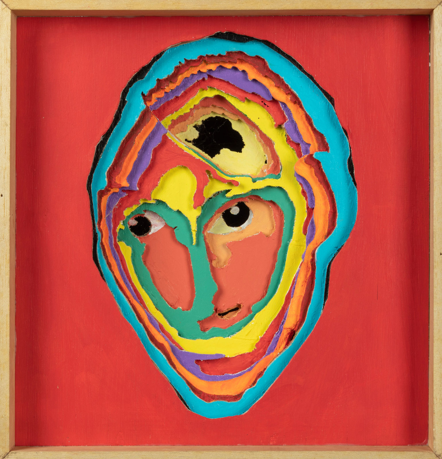 Two-sided mask, Lady Picasso - Menso, Aimé Mpane