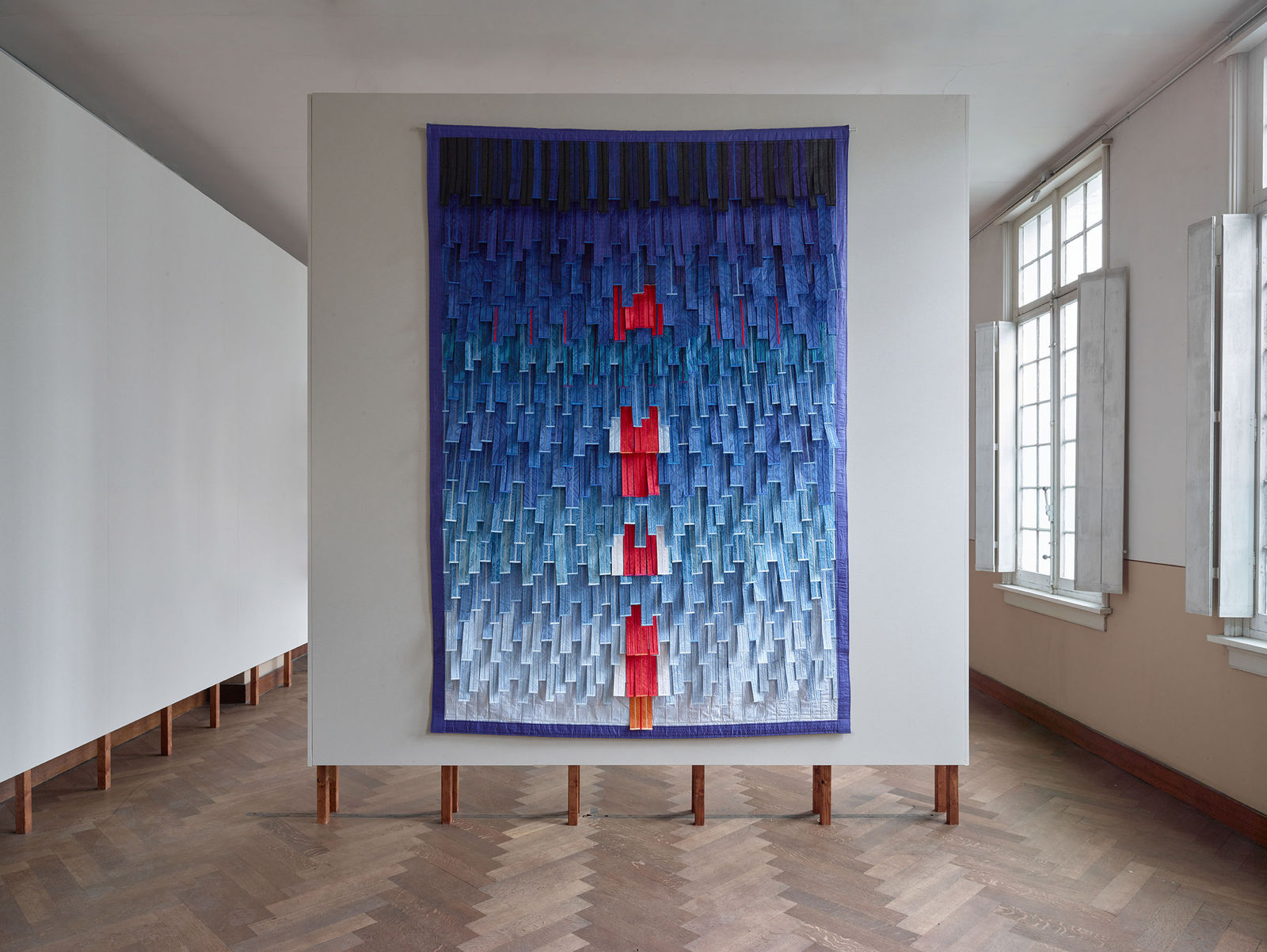 Abdoulaye Konaté, Bleu, rouge, orange et blanc , 2019