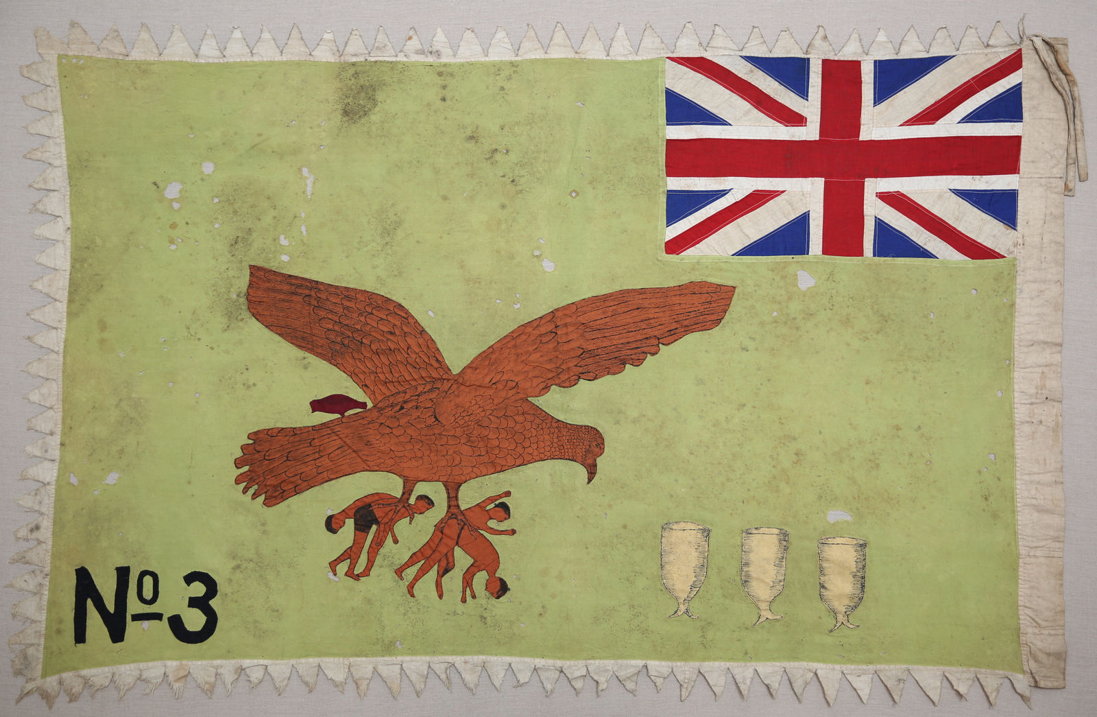 Anonymous Fante artist (Ghana), Asafo militia’s company flag, frankaa, mid 20th century