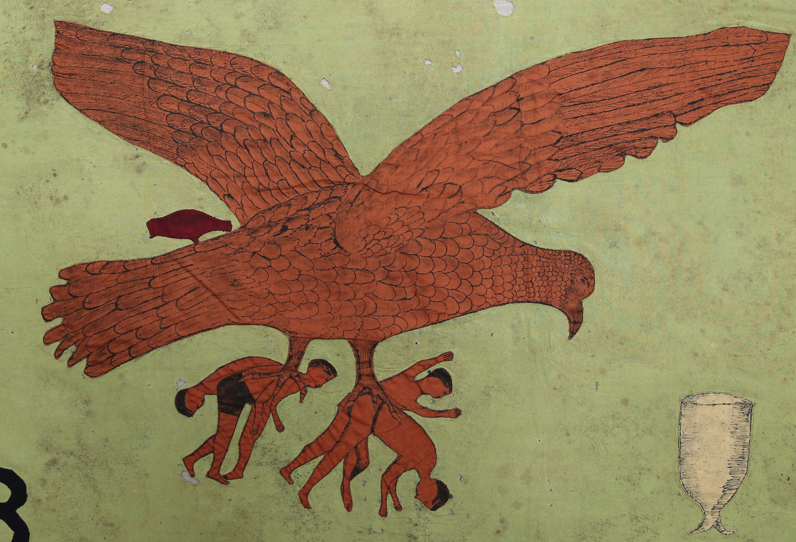 Anonymous Fante artist (Ghana), Asafo militia’s company flag, frankaa, mid 20th century