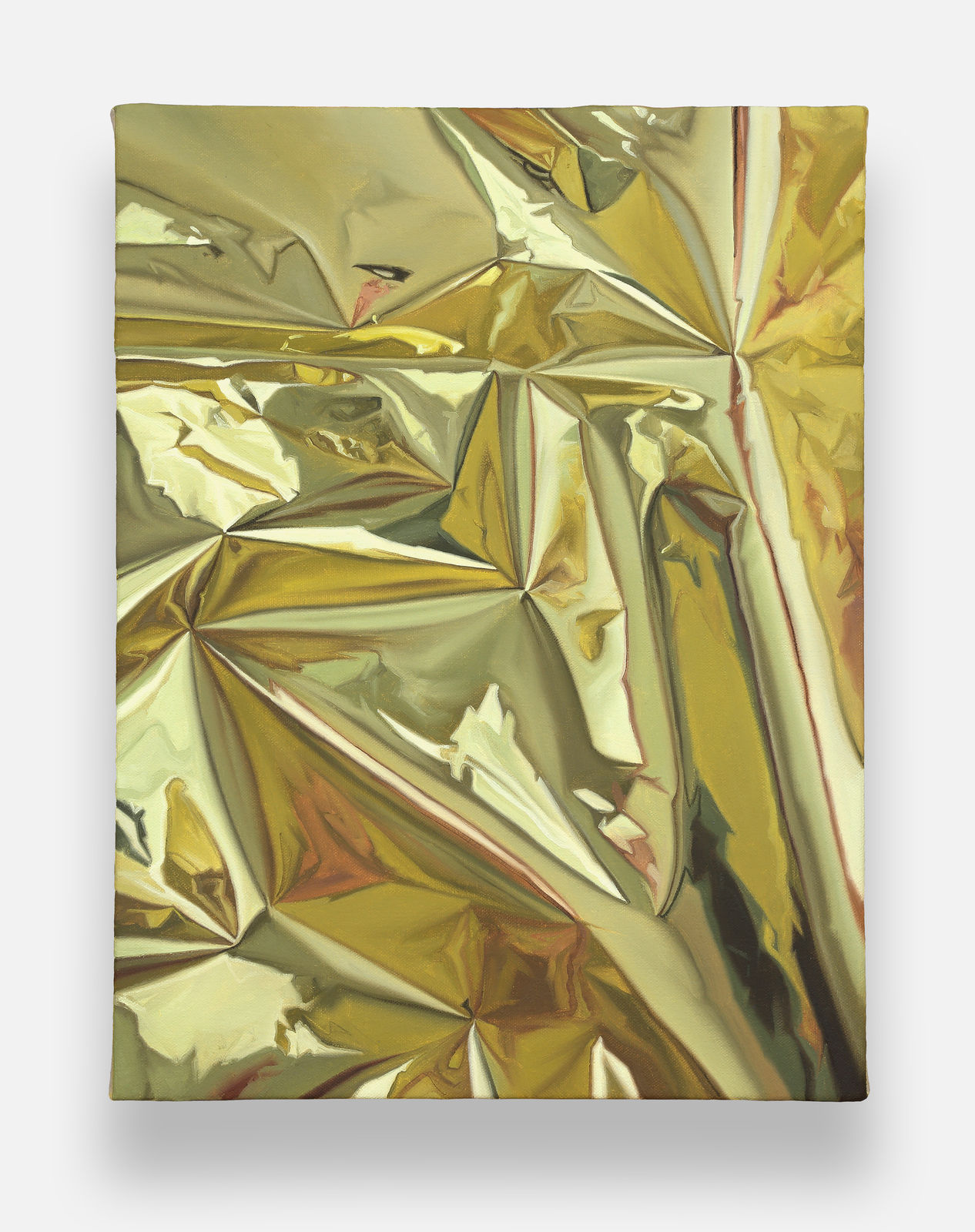 Shawn Huckins, Gold Mylar Study with Reflection, 2024