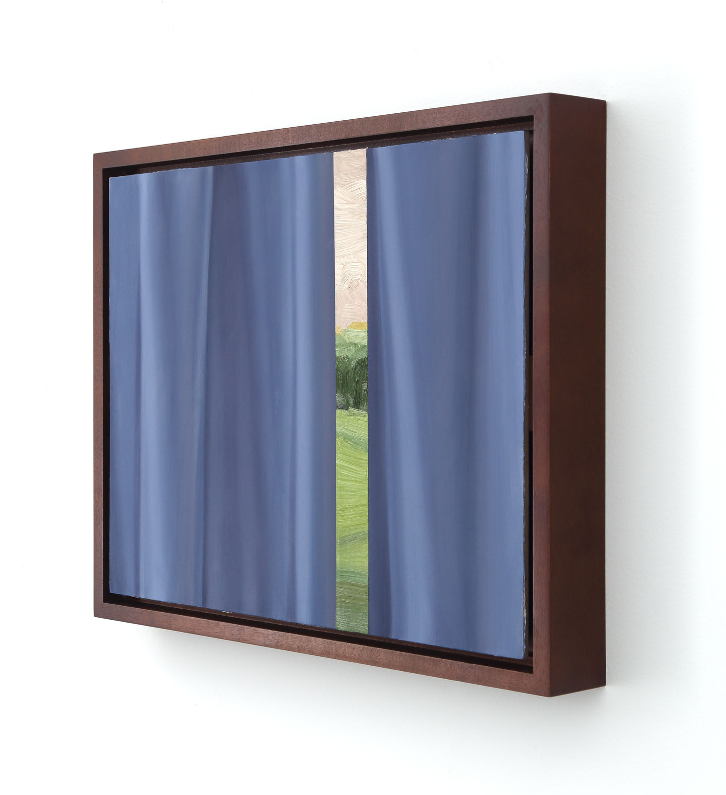 Shawn Huckins, Field View and Blue Curtain (Plein Air I), 2025