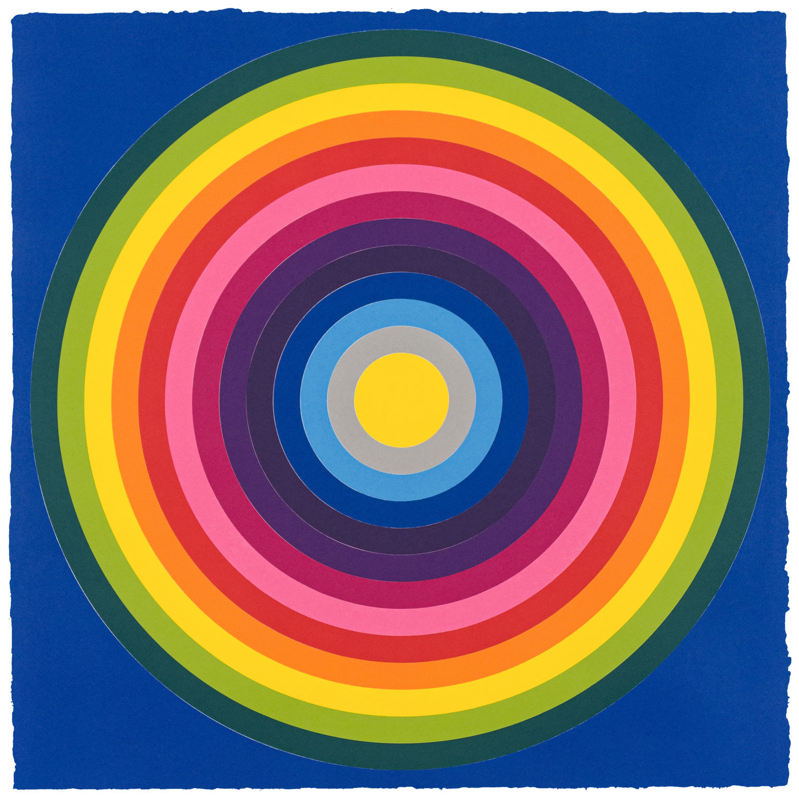 Polly Apfelbaum Sun Target Blue Print Edition