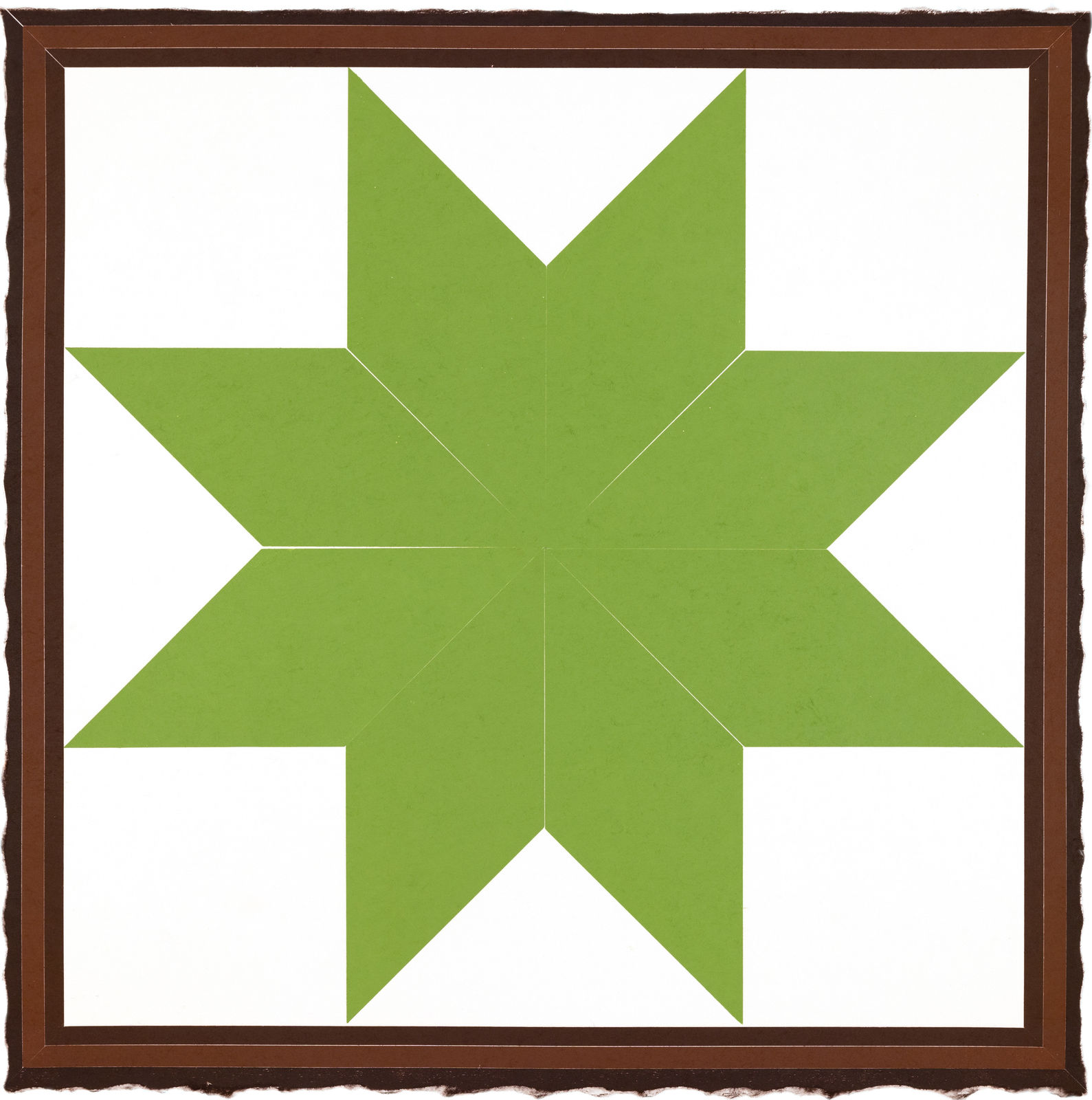 Polly Apfelbaum Durham Press Barn Star Woodblock Monoprint