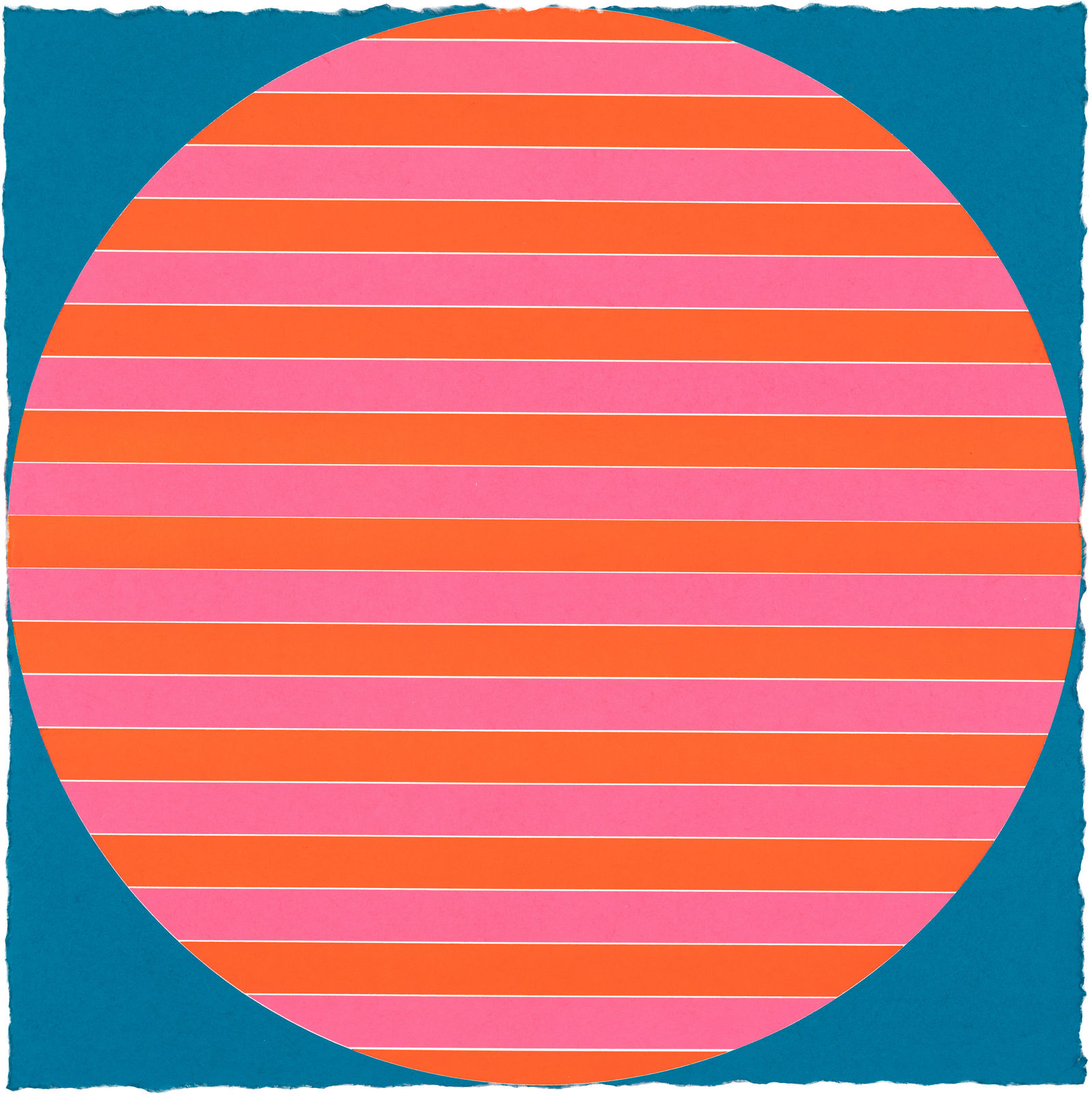 Polly Apfelbaum Durham Press Solar Eclipse Woodblock Monoprint Unique