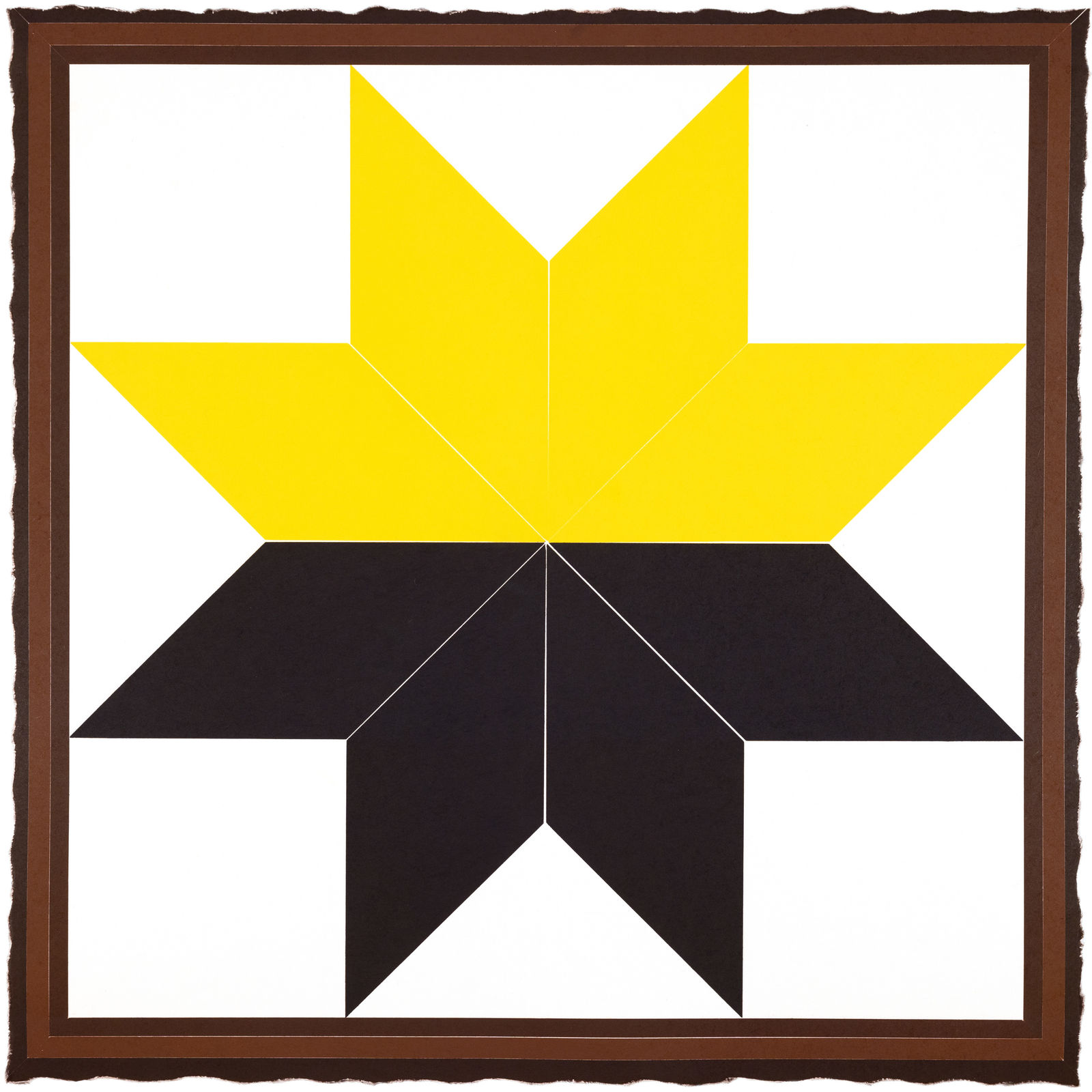 Polly Apfelbaum Durham Press Barn Star Woodblock Monoprint