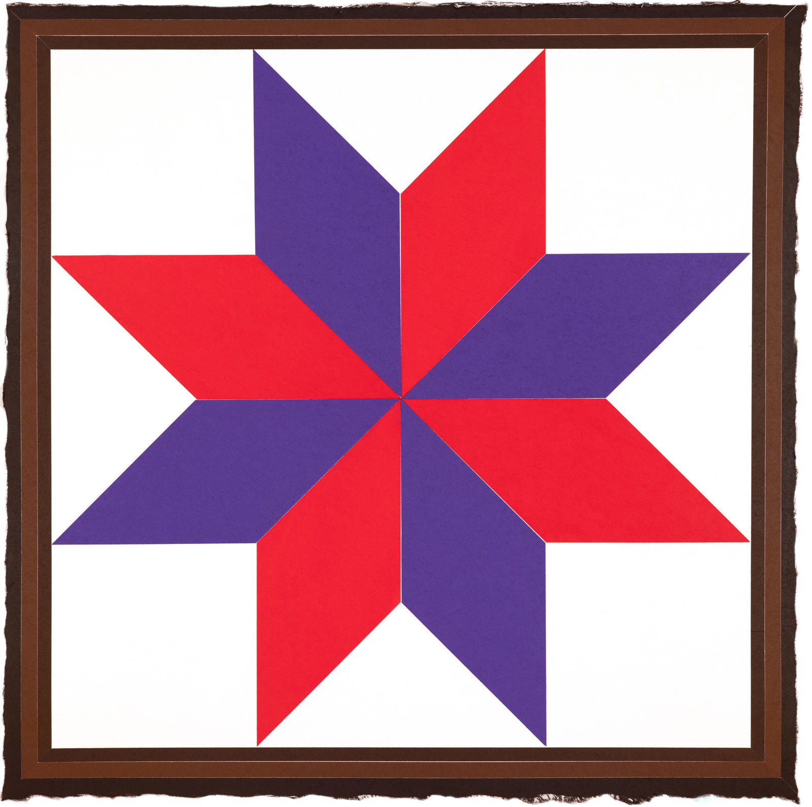 Polly Apfelbaum Durham Press Barn Star Woodblock Monoprint