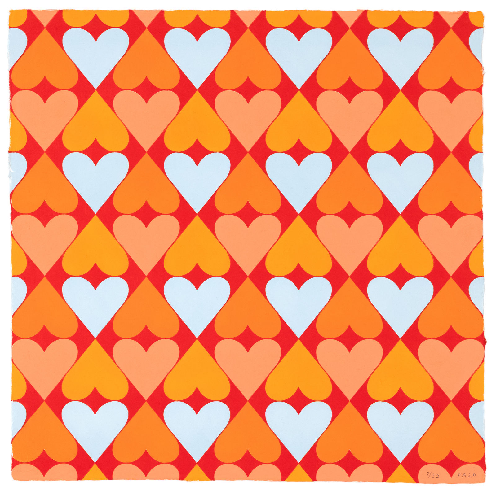 Polly Apfelbaum Heart & Soul Orange Print Edition