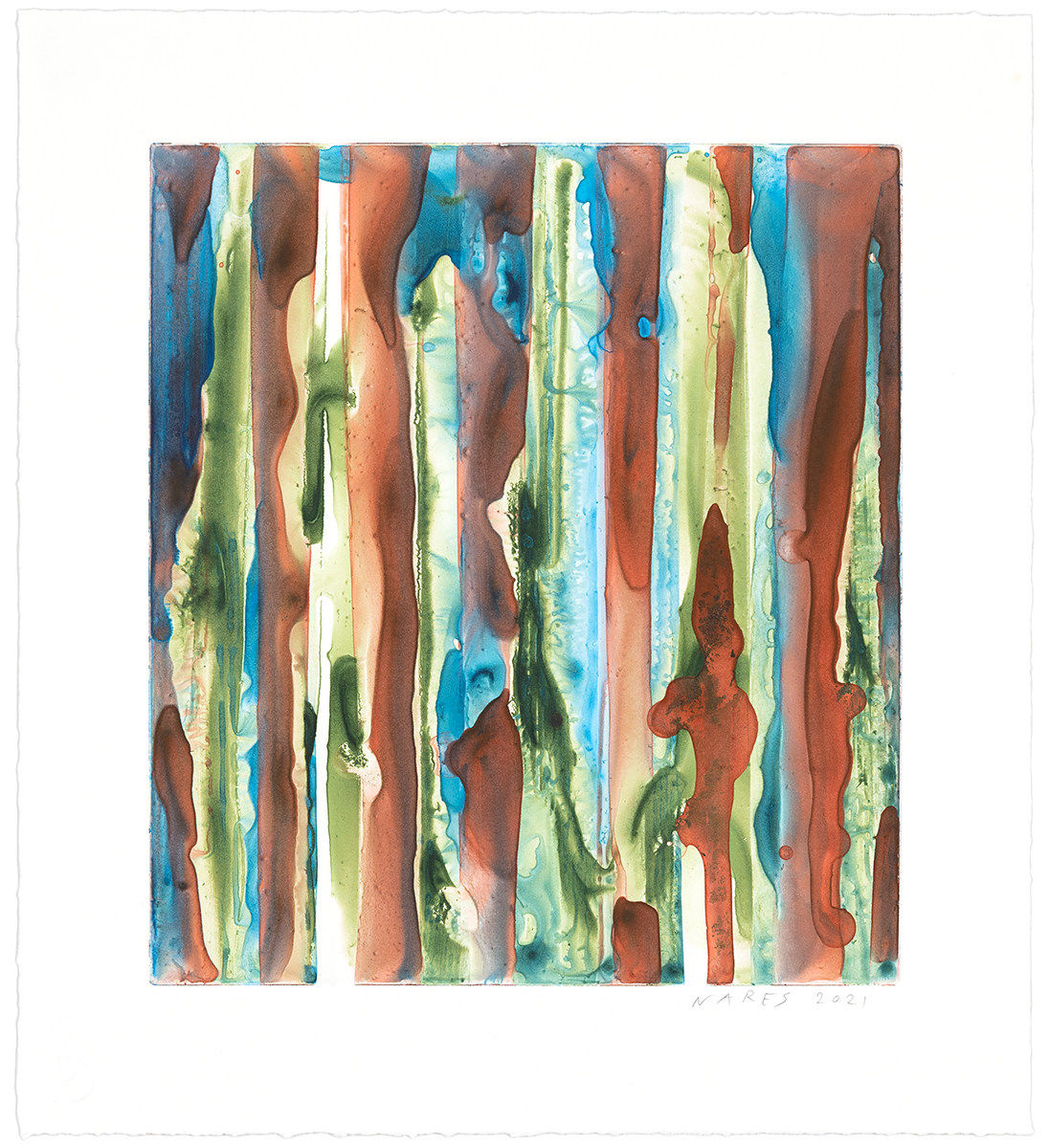 James Jamie Nares Durham Press Limited Unique Watercolor Monotype