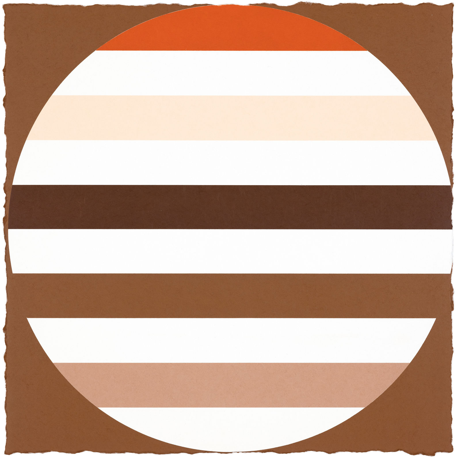 Polly Apfelbaum Durham Press Solar Eclipse Woodblock Monoprint Unique