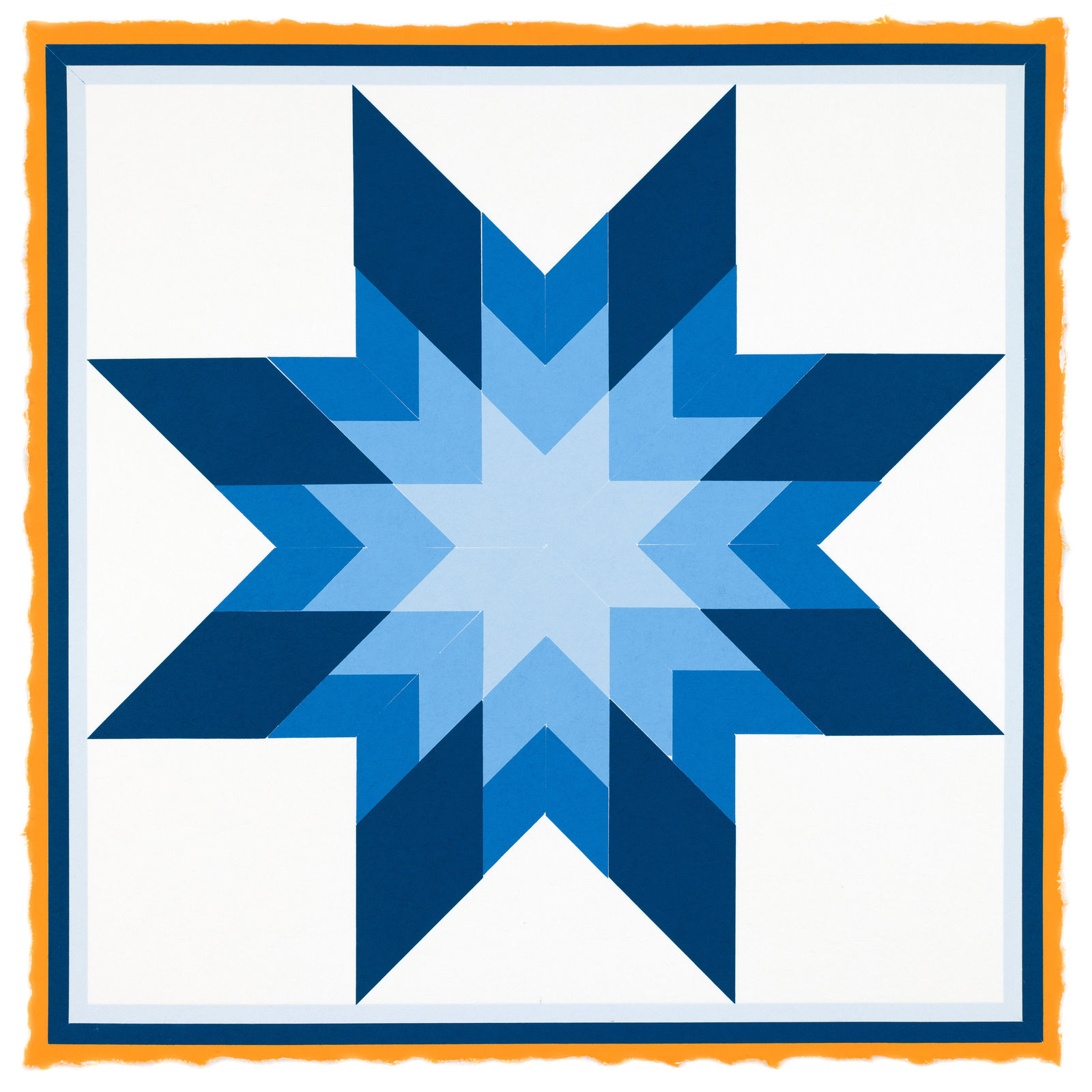 Polly Apfelbaum Durham Press Barn Star Woodblock Monoprint