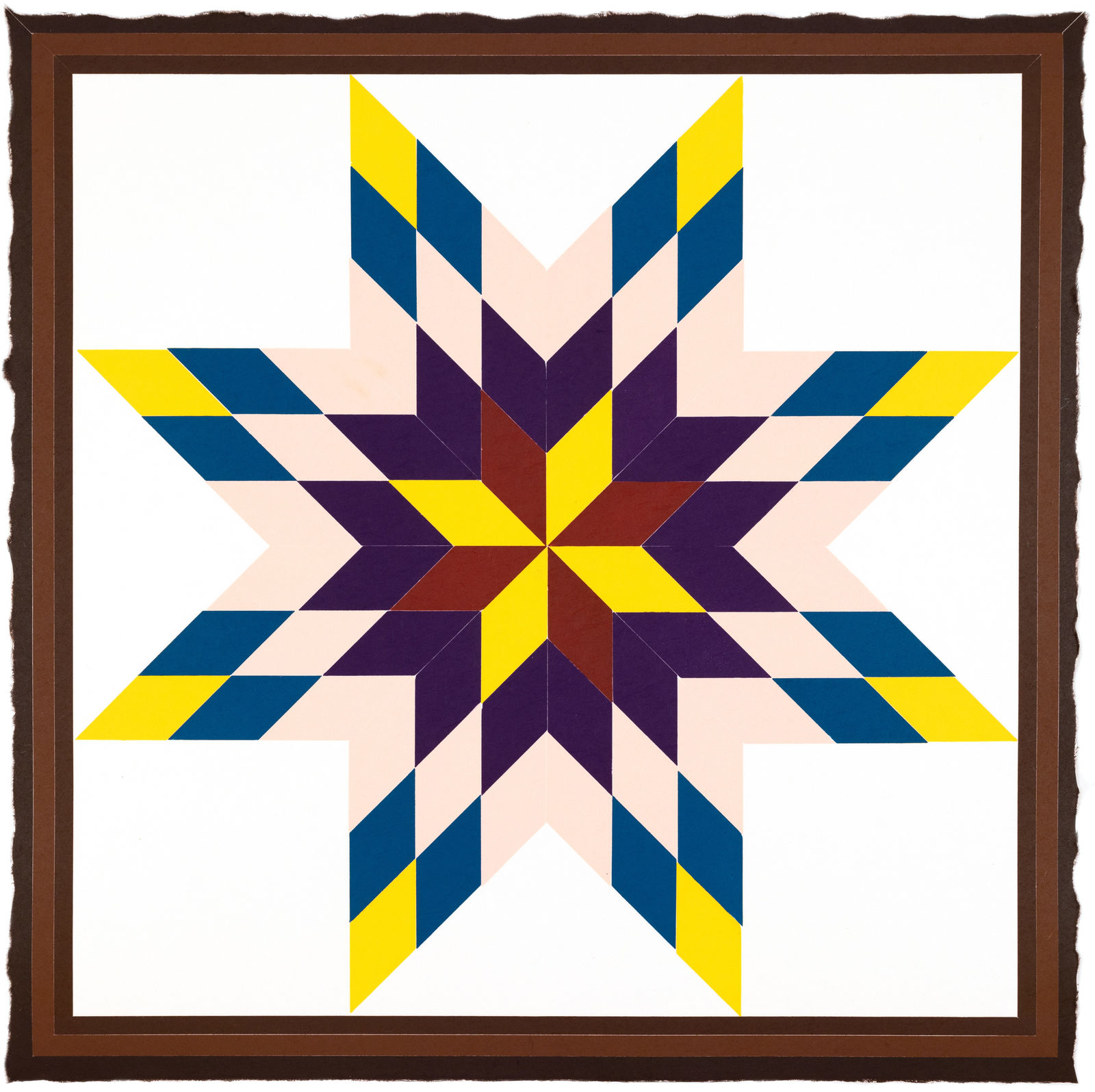 Polly Apfelbaum Durham Press Barn Star Woodblock Monoprint