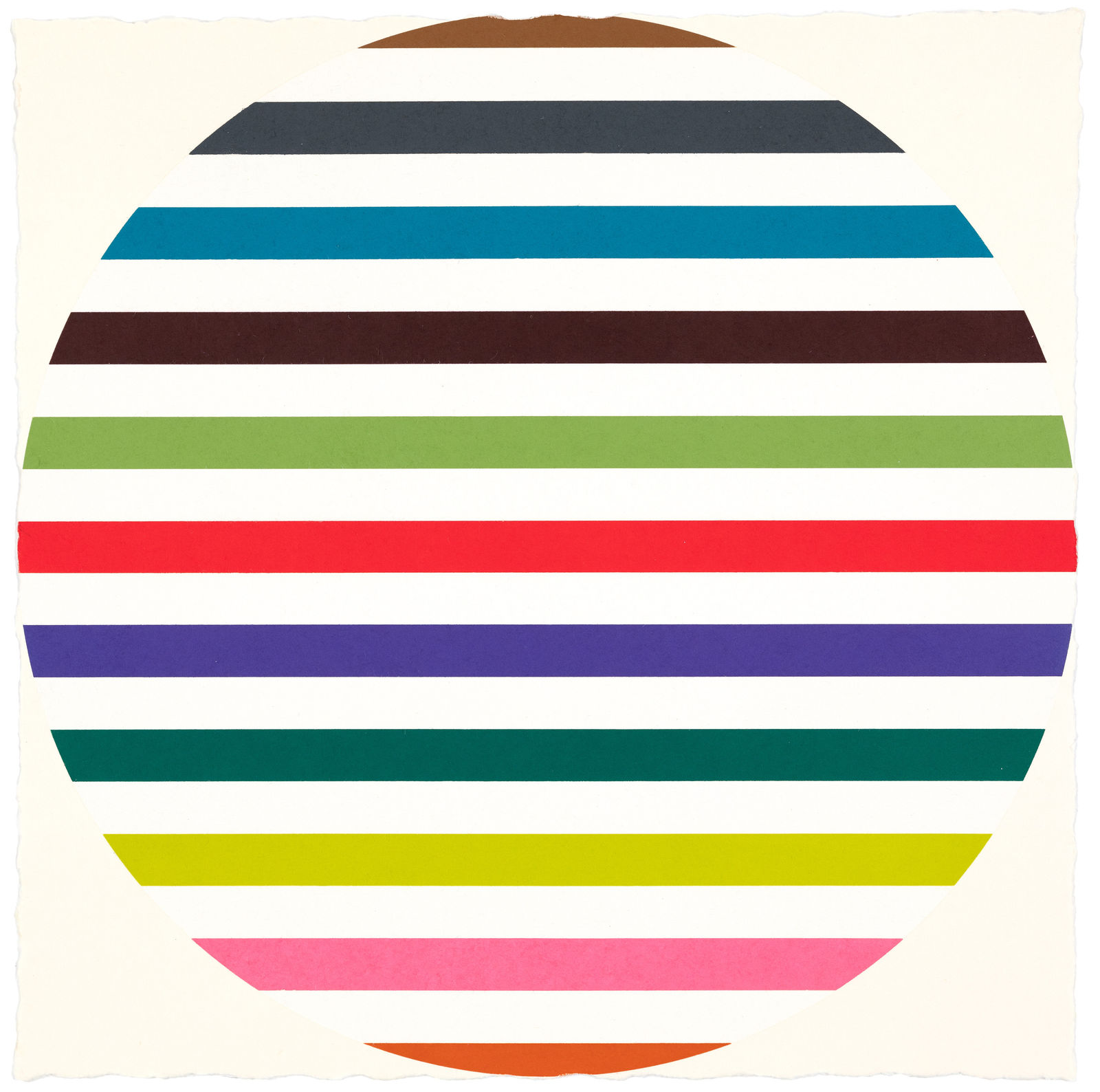 Polly Apfelbaum Durham Press Solar Eclipse Woodblock Monoprint Unique