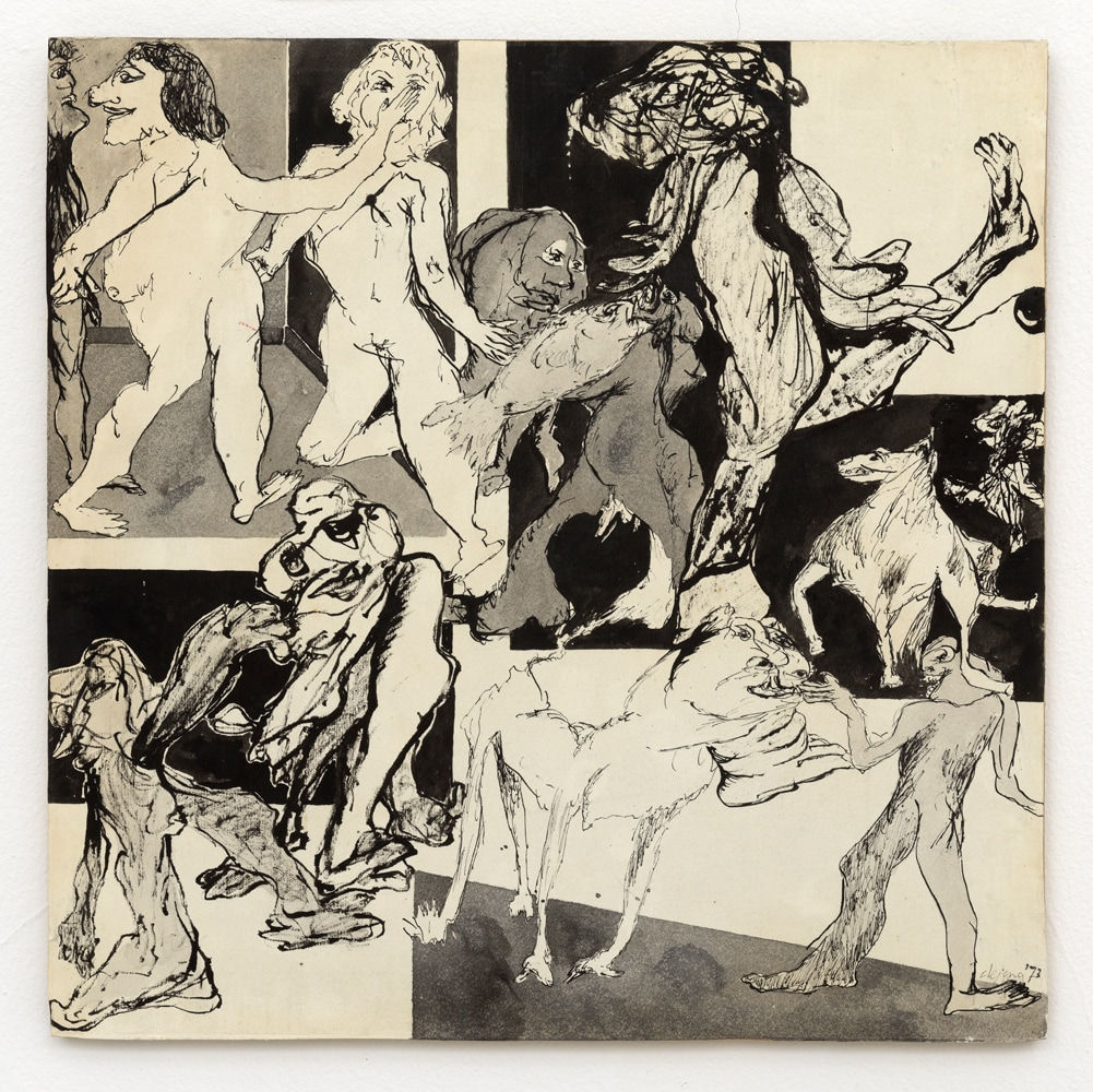 Jacqueline de Jong, Untitled (TV drawing), 1973