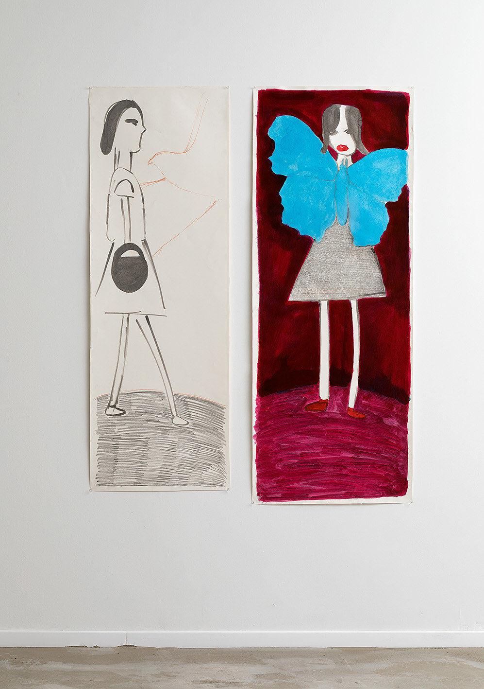 Orna Bromberg, A Girl Walking and a Bird, 2020