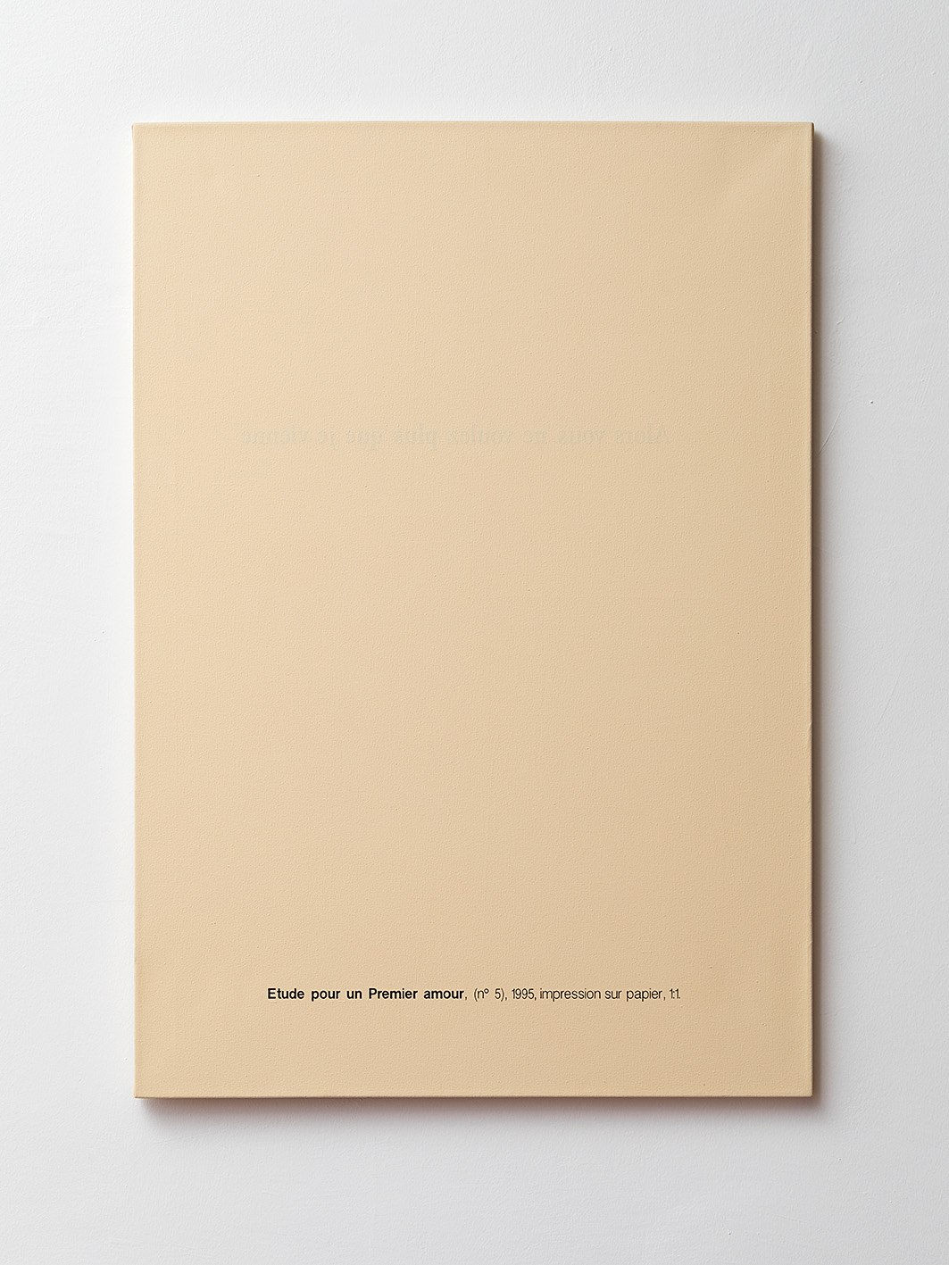 Yossi Breger, Etude pour un premier amour (5), 1995